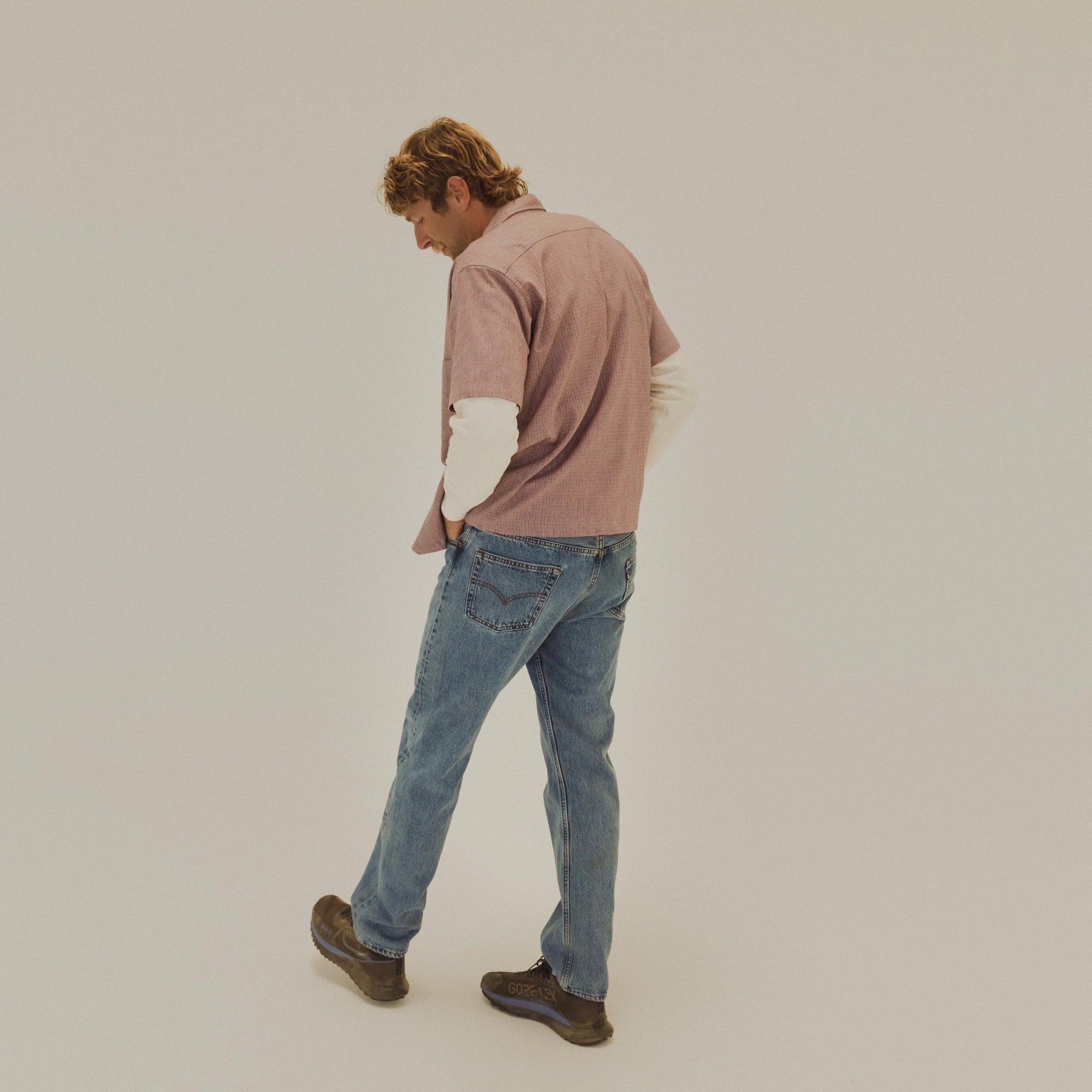Daydream Skipper Shirt - Red & Navy Plaid