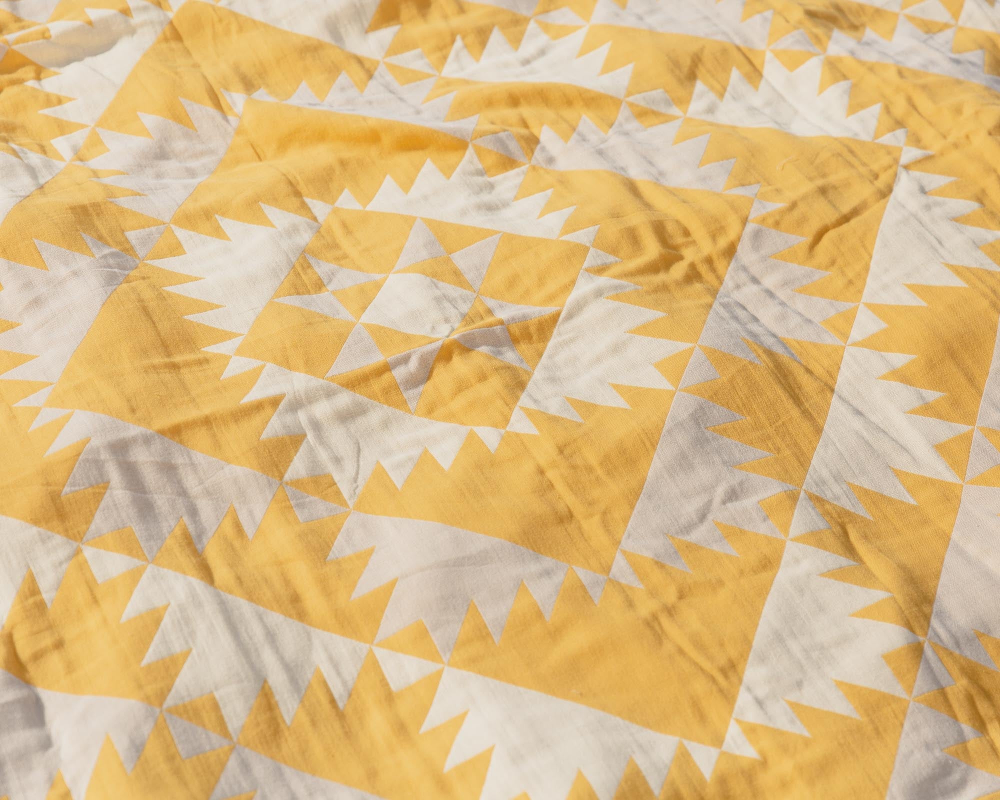 Slowtide Yellow Quilt Towel Print