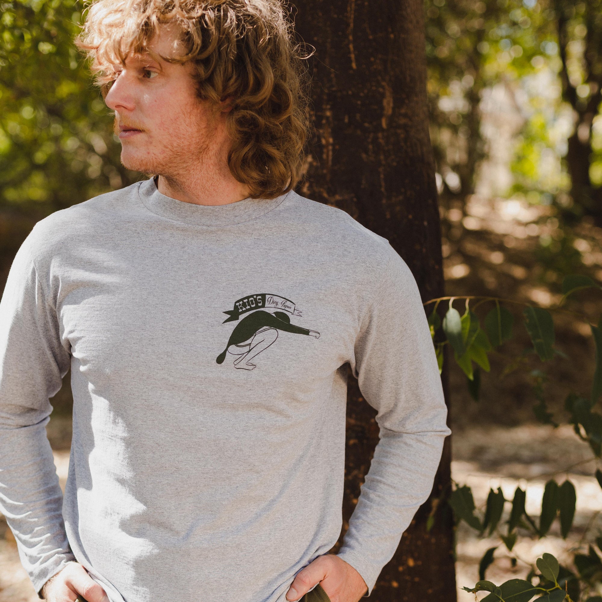 Yellow Rat Kio's Ding Repair L/S - Heather Gray