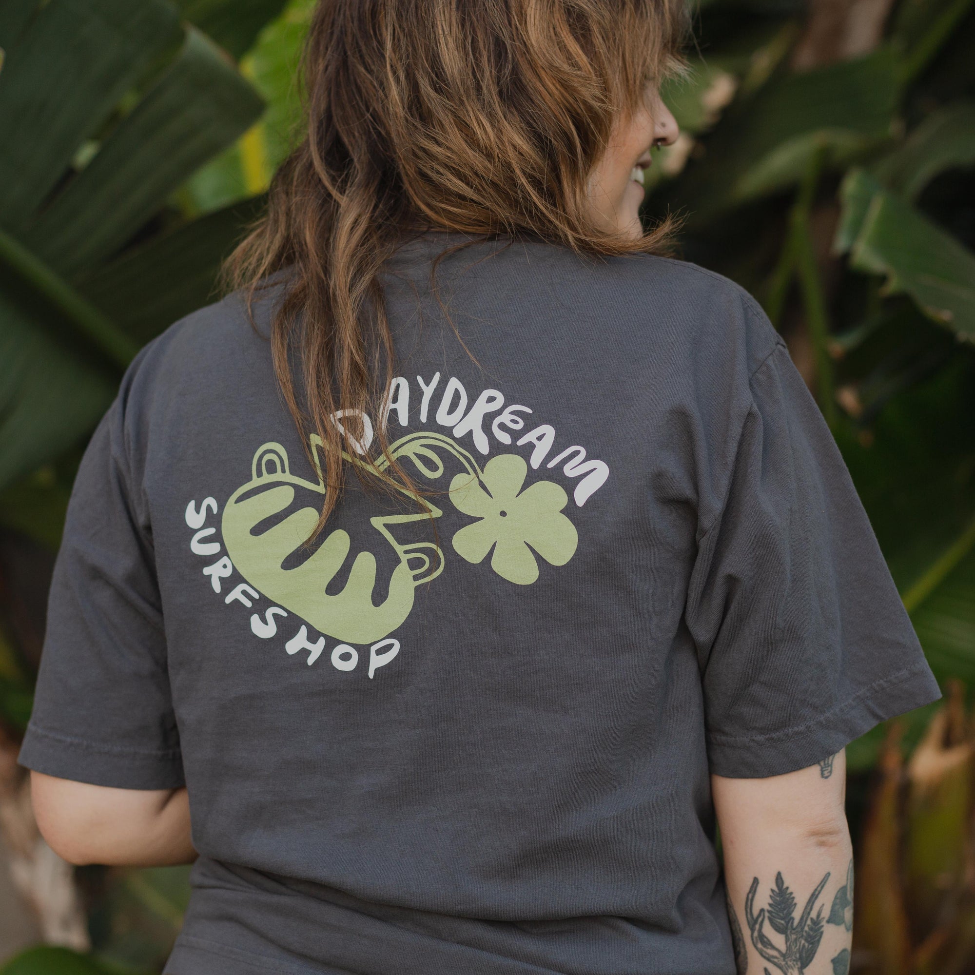 Daydream Flower Pot Tee- Black