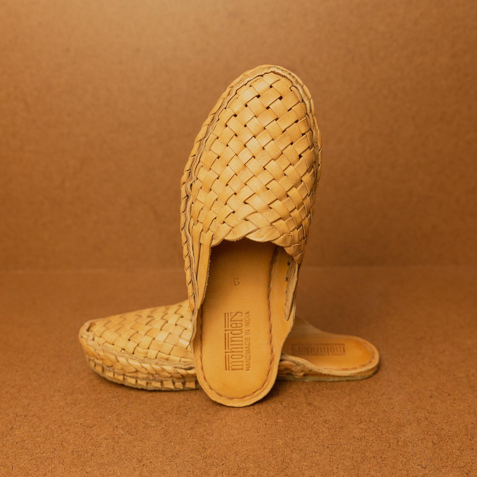 Mohinders Women's Woven Slides in Honey
