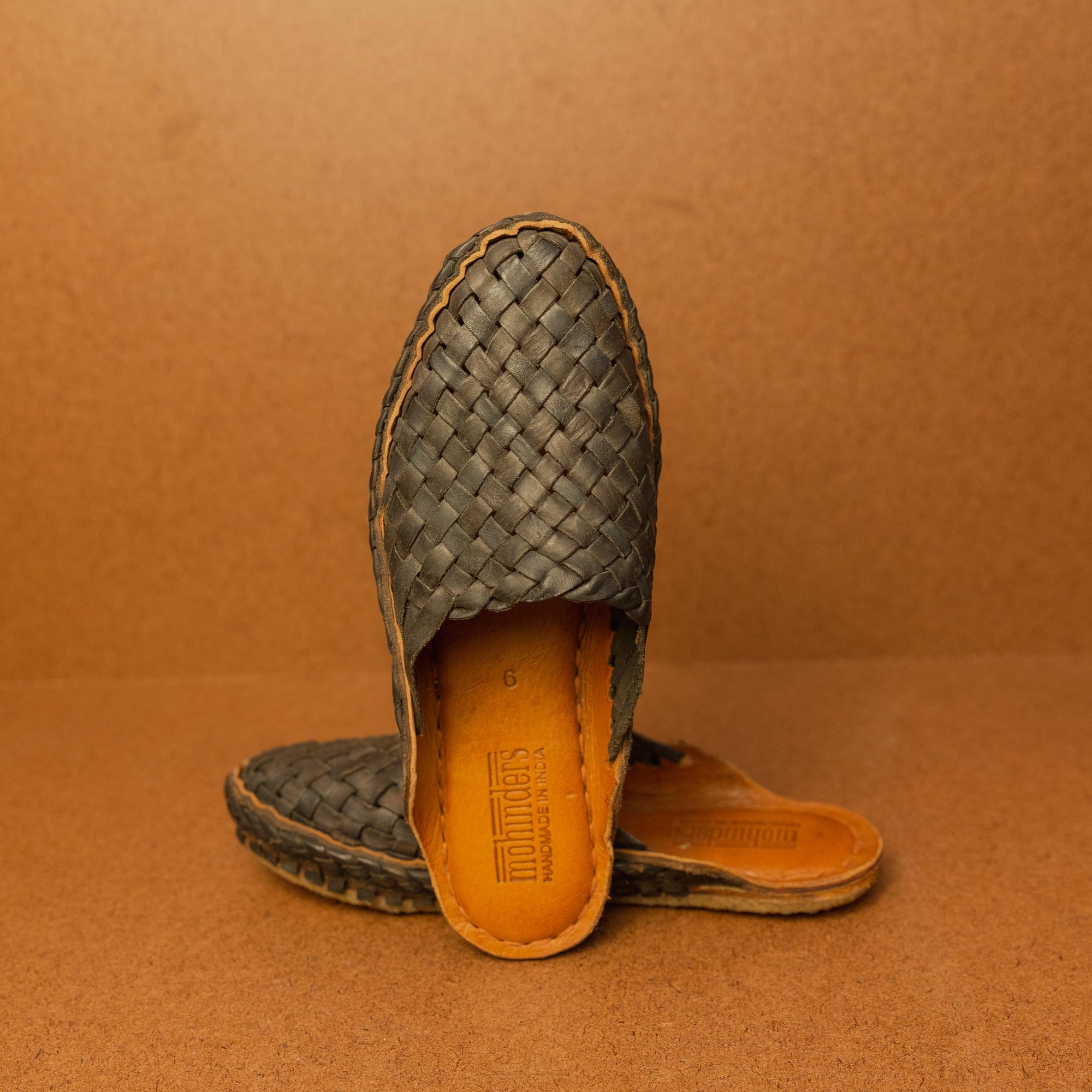 Mohinders Women's Woven Slides in Charcoal
