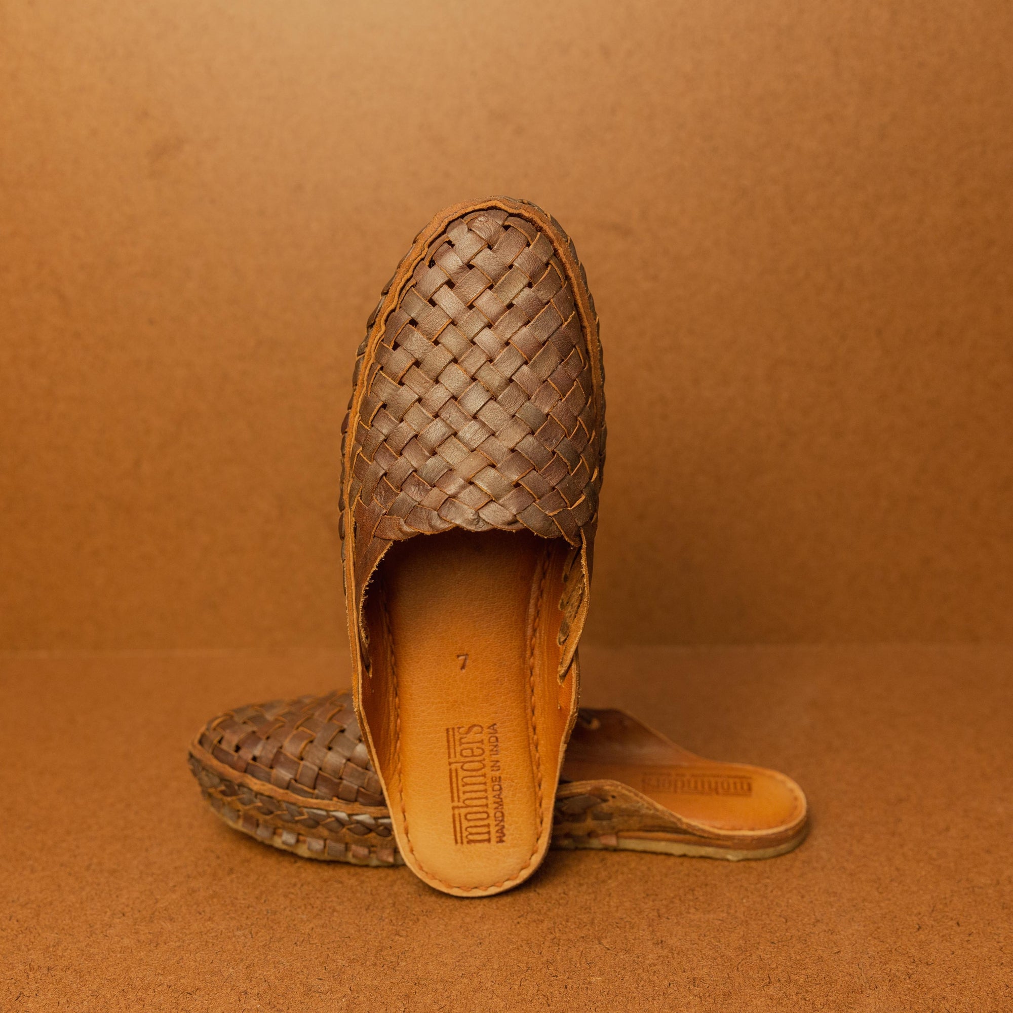 Mohinders Women's Woven Slides in Walnut