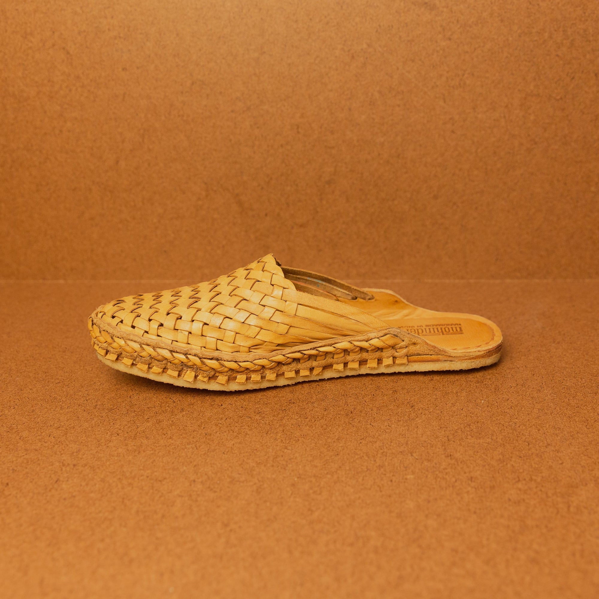 Mohinders Men's Woven City Slippers in Honey with Stripe