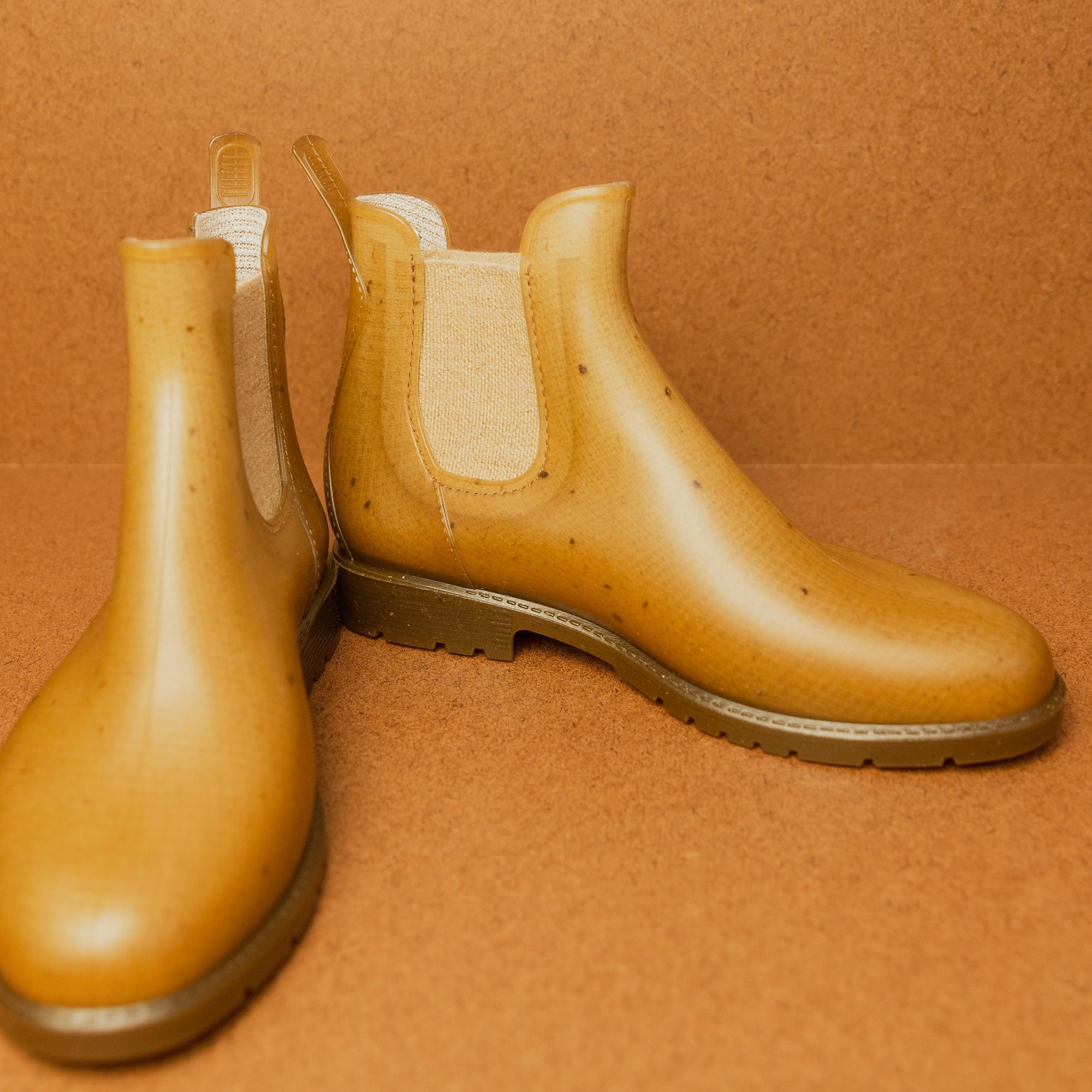 Plasticana Chelsea Rain Boot - Cream front view