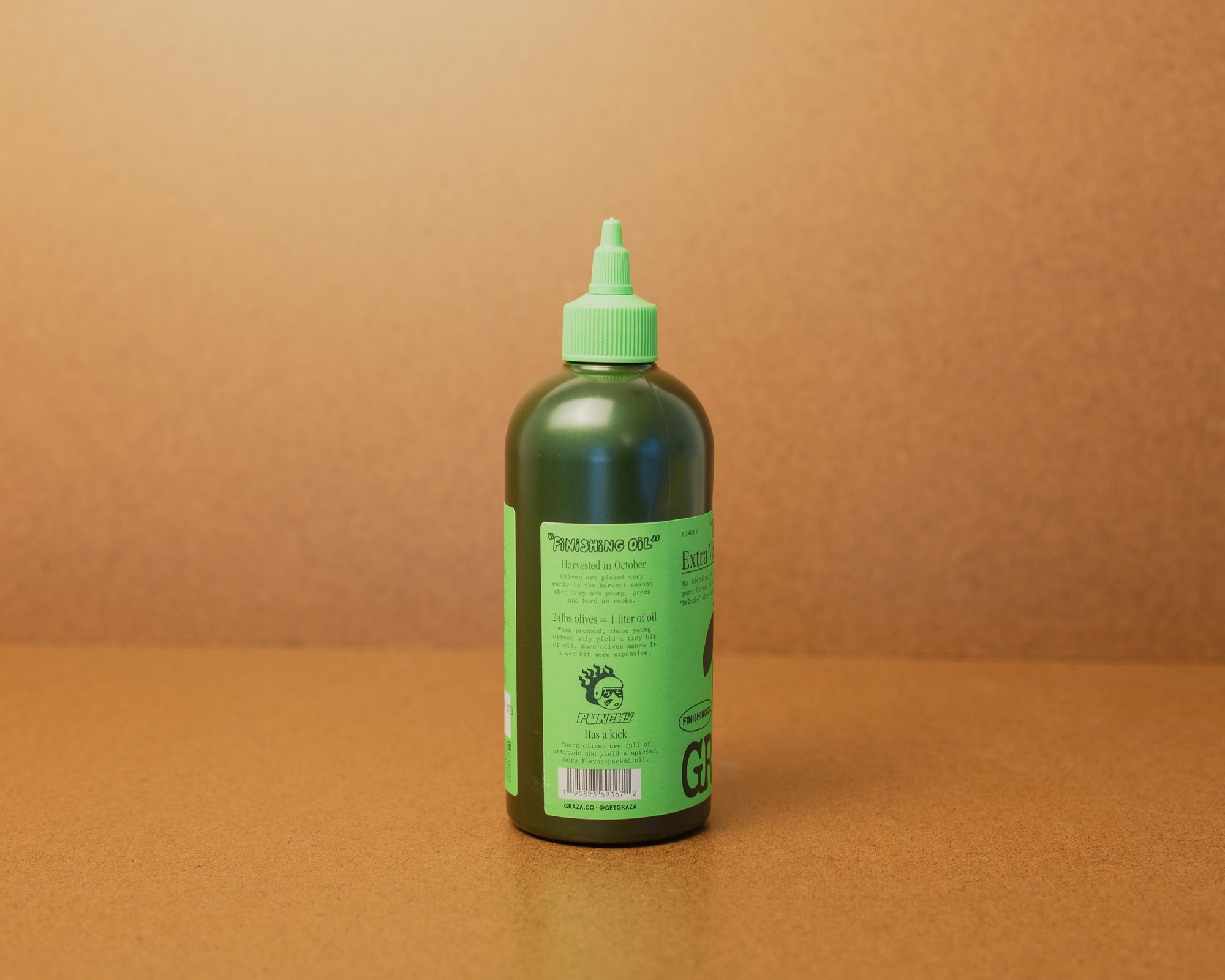 Graza "Drizzle" Extra Virgin Olive Oil side view