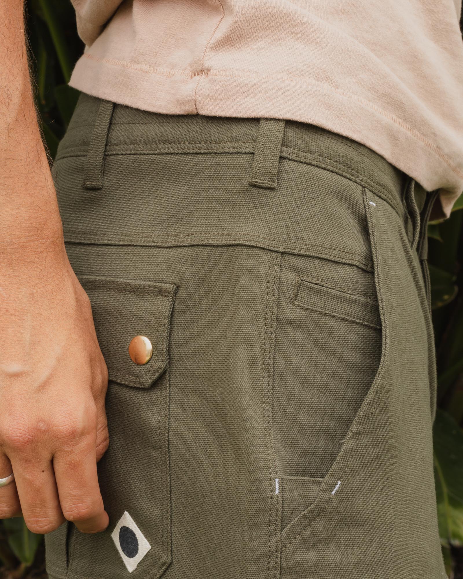 Ola Canvas Utility Pant 01 - Green