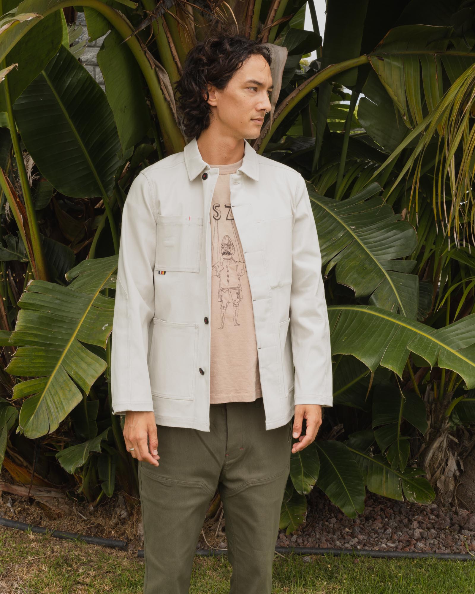 Ola Canvas Utility Jacket 01 - White