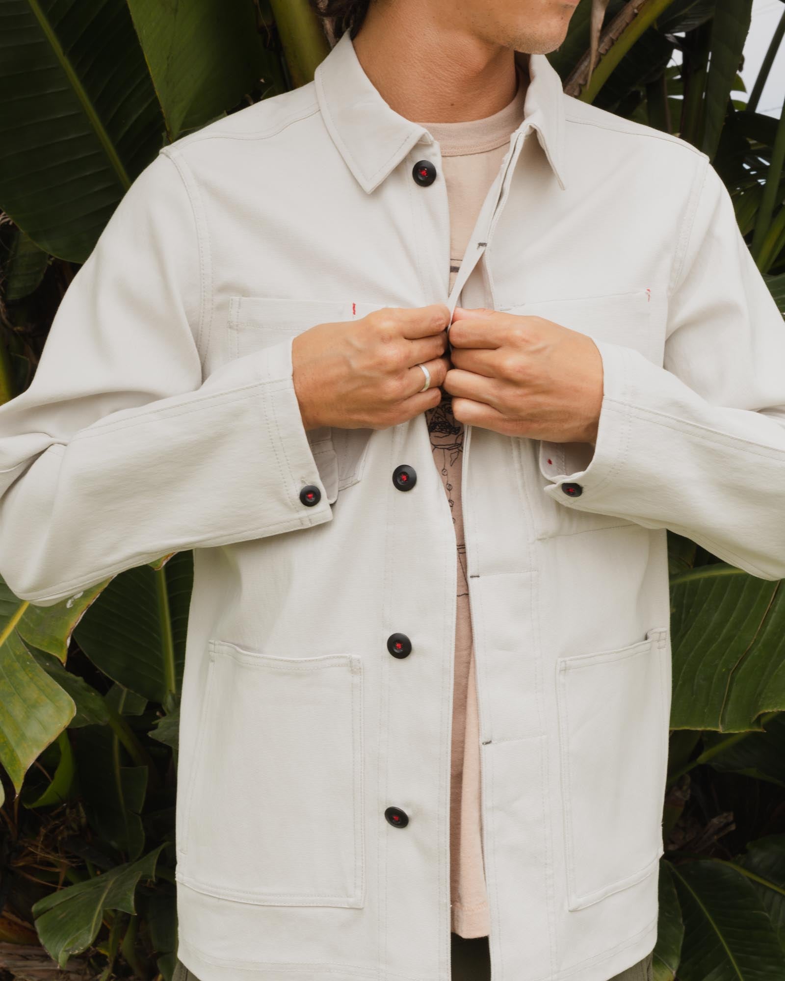 Ola Canvas Utility Jacket 01 - White