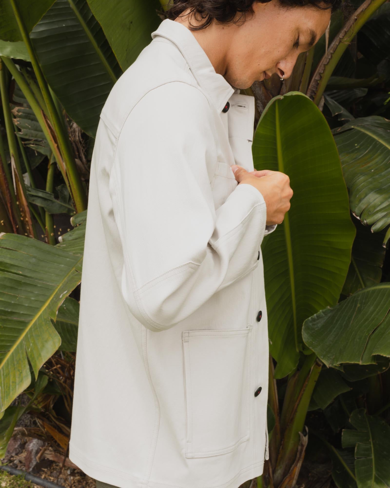 Ola Canvas Utility Jacket 01 - White