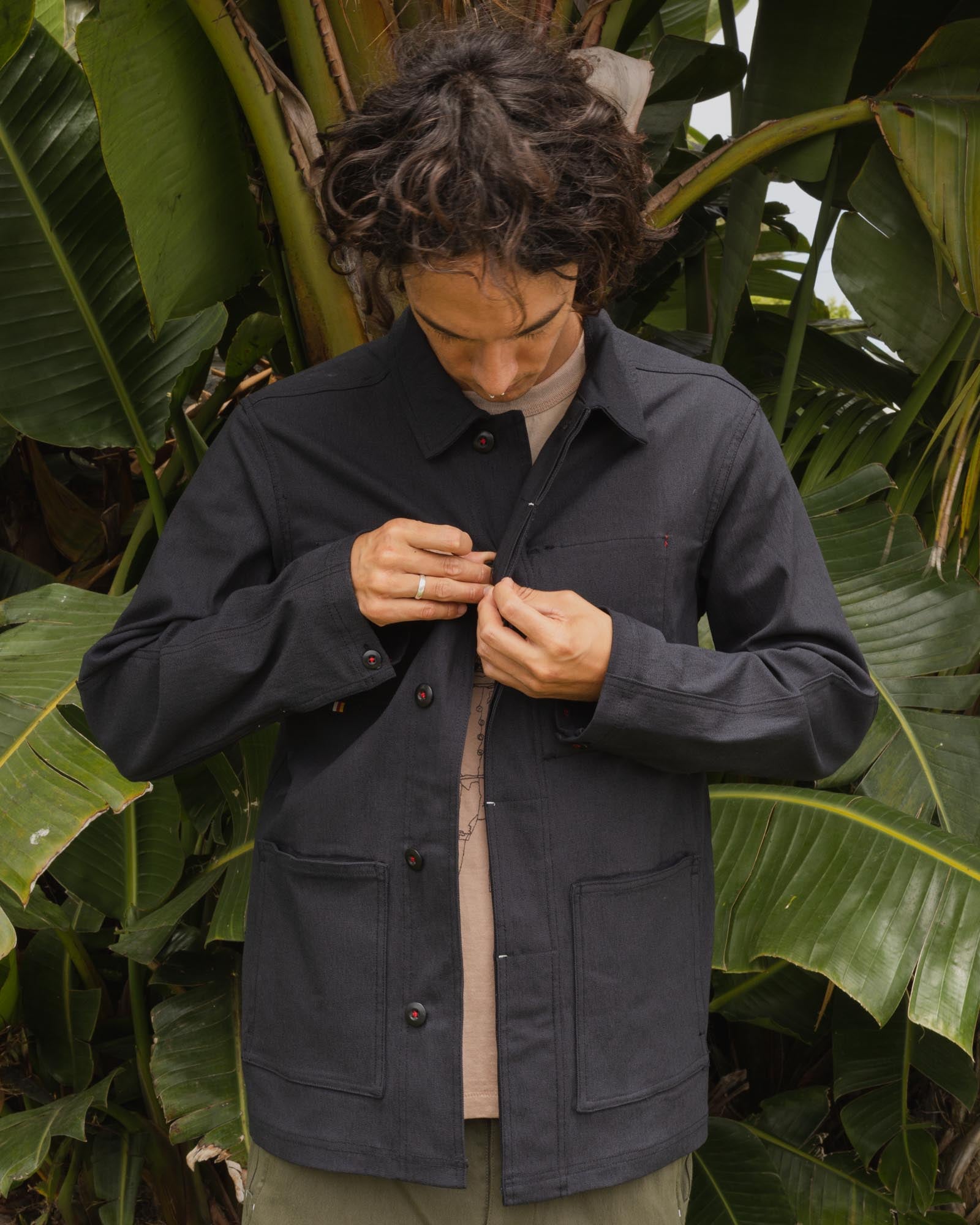 Ola Canvas Utility Jacket 01 - Black