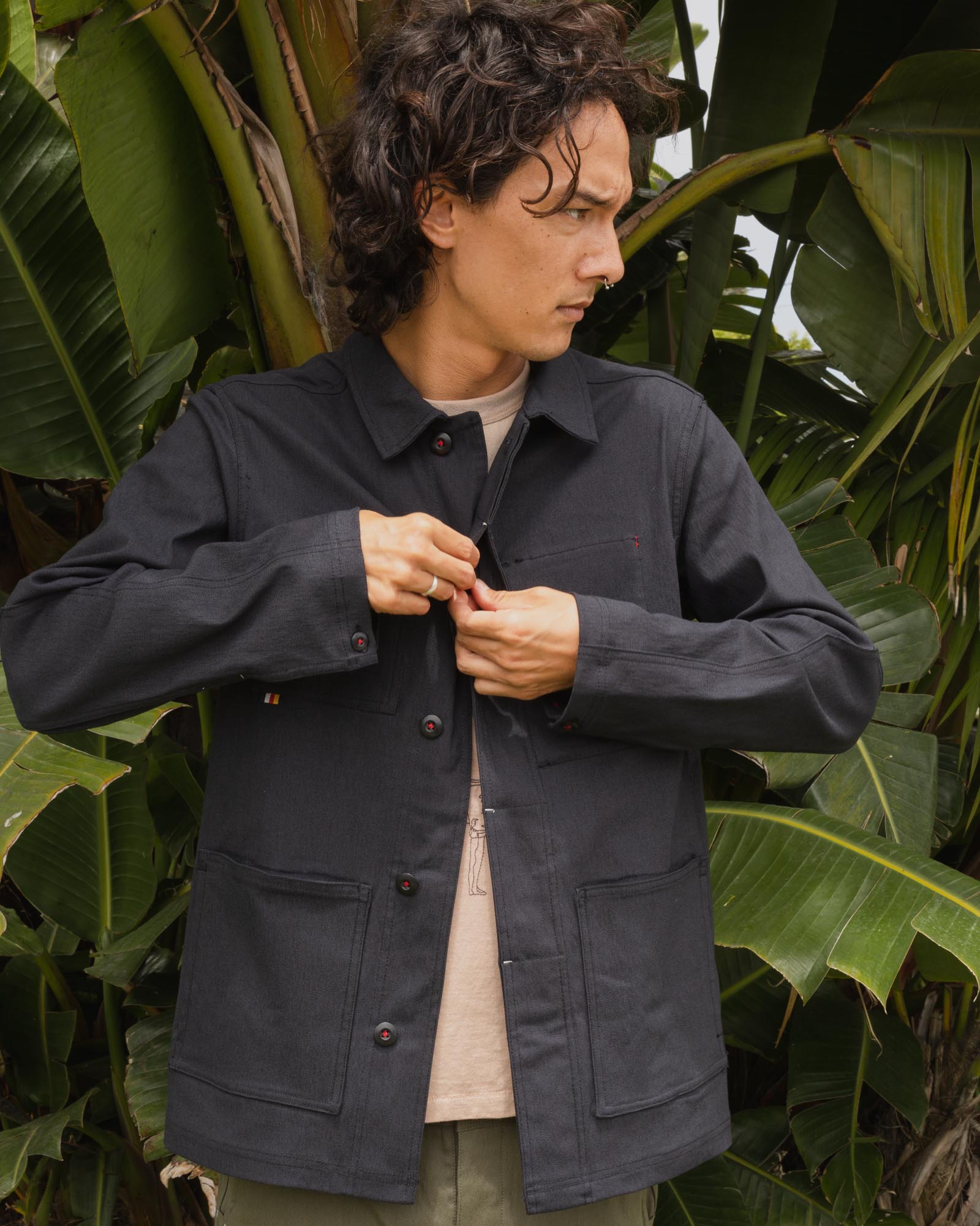 Ola Canvas Utility Jacket 01 - Black