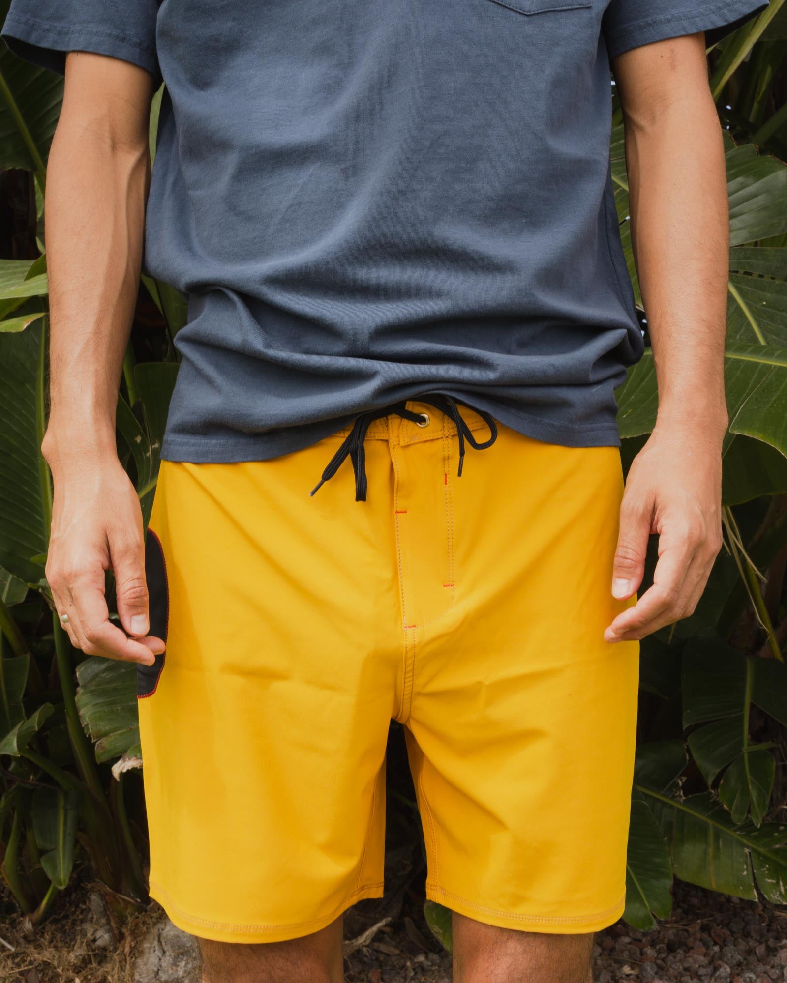 Ola Canvas Blackball Boardshorts- Yellow