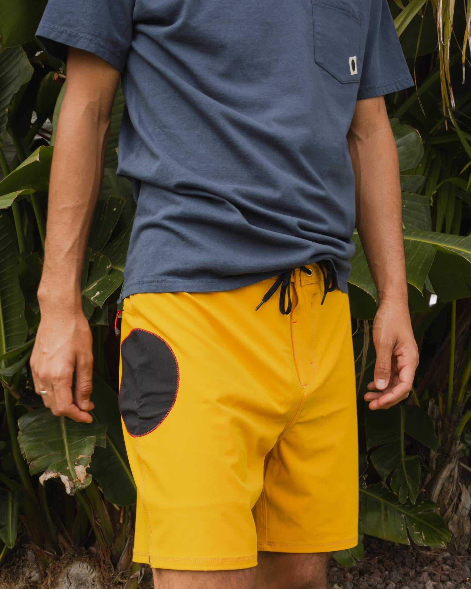 Ola Canvas Blackball Boardshorts- Yellow