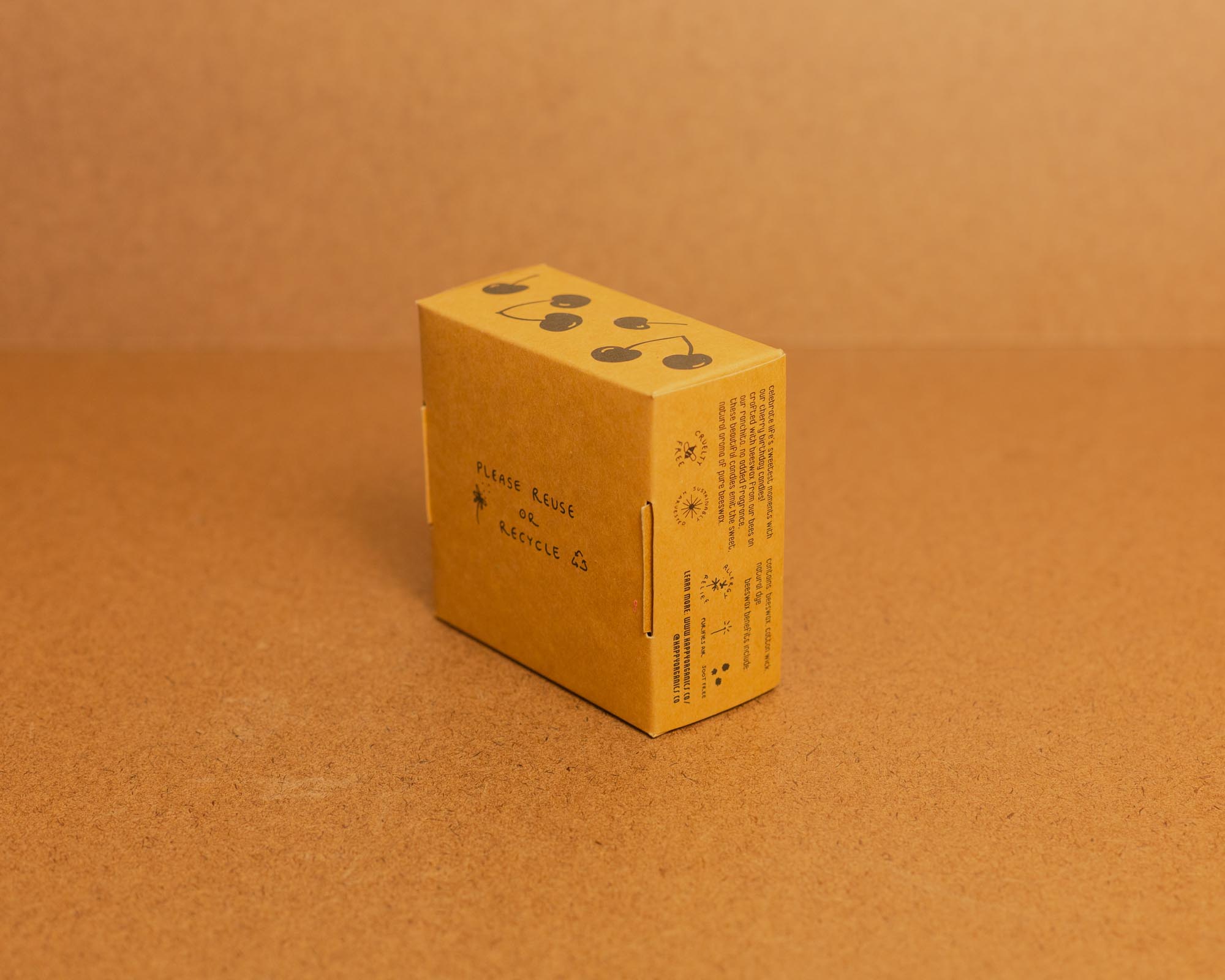 Beeswax Cherry Birthday Candles by Happy Organics
