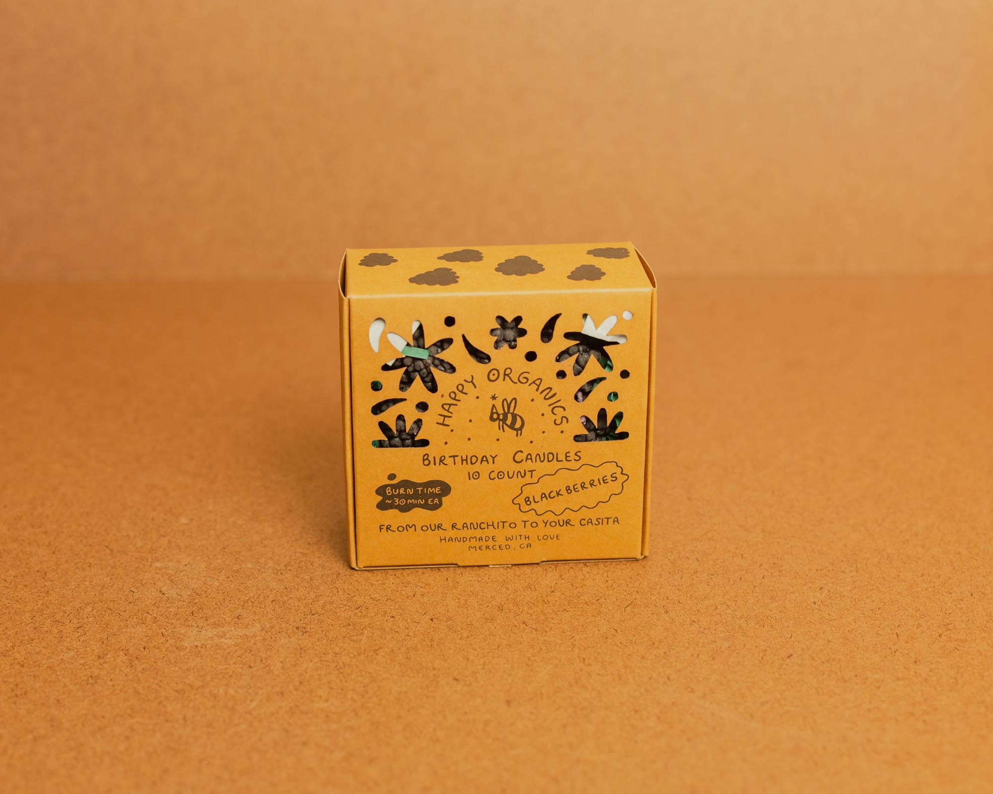 Beeswax Blackberry Birthday Candles by Happy Organics