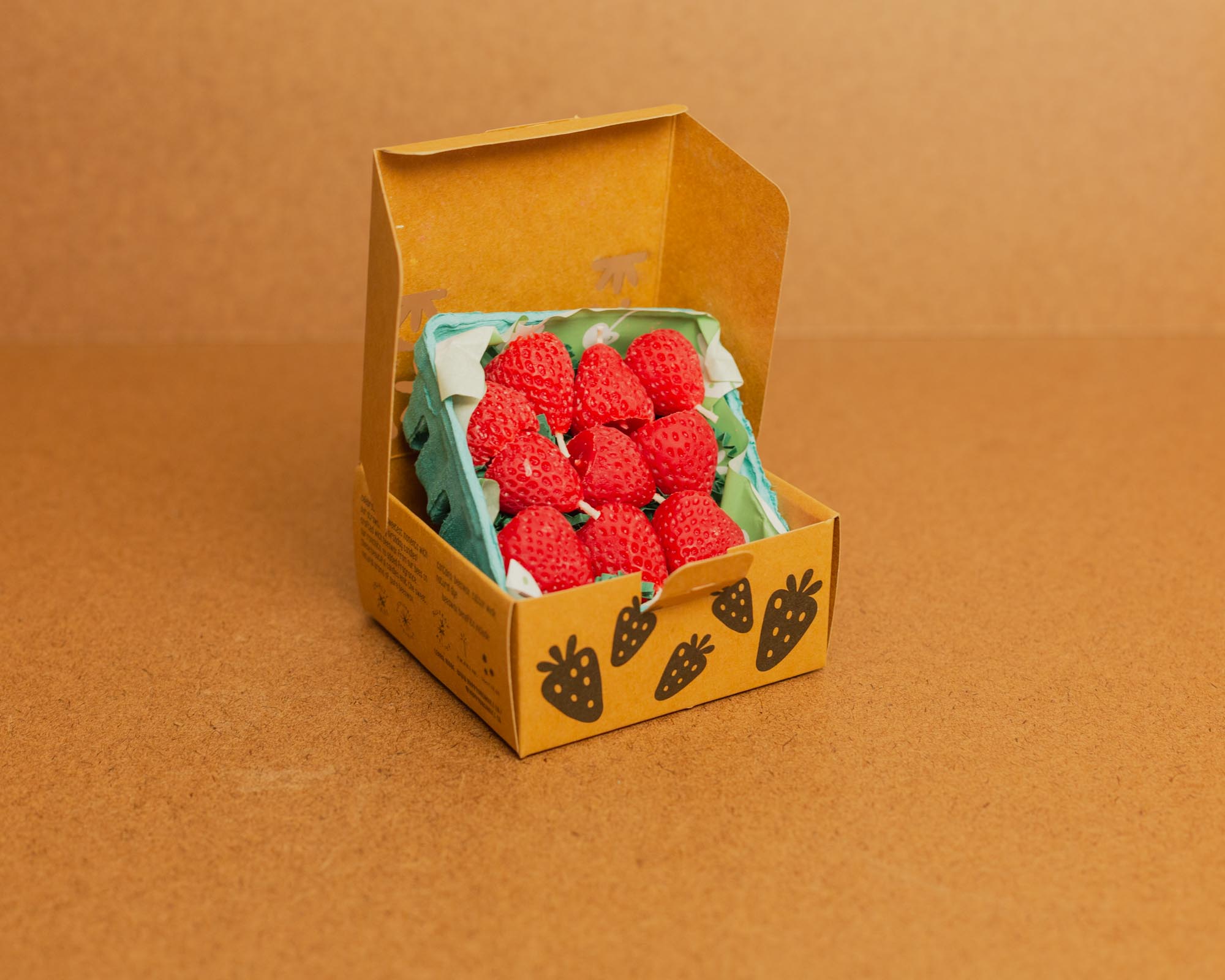 Beeswax Strawberry Birthday Candles by Happy Organics