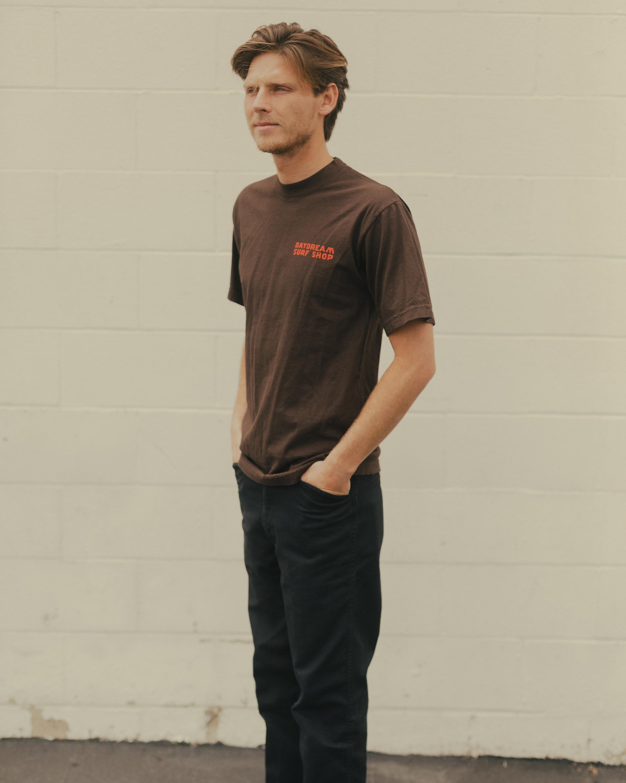 Daydream Puzzle Tee- Dark Brown