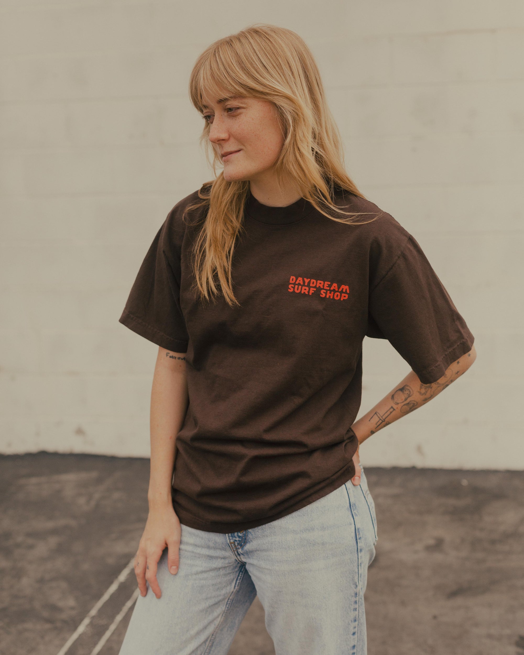 Daydream Puzzle Tee- Dark Brown
