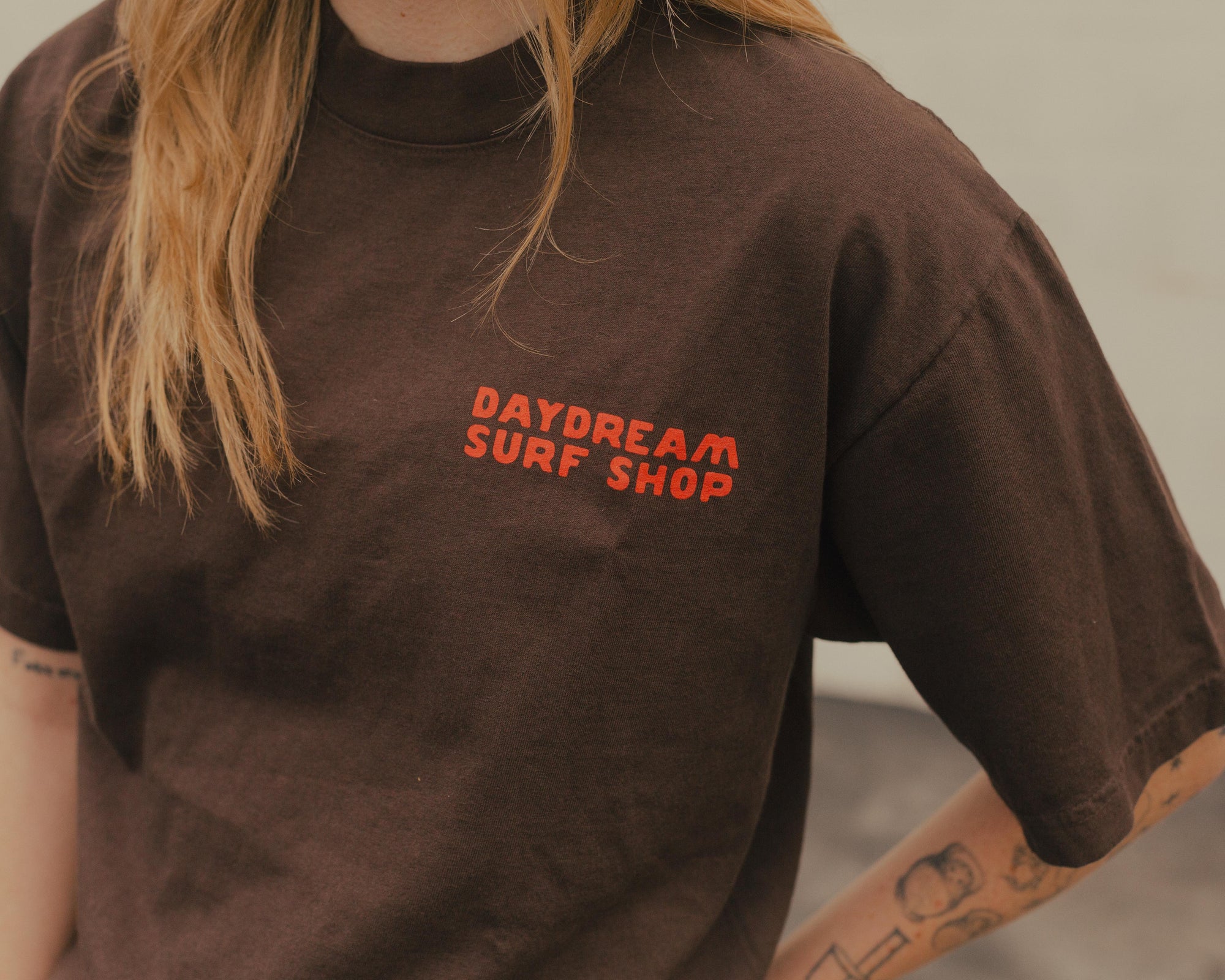 Daydream Puzzle Tee- Dark Brown