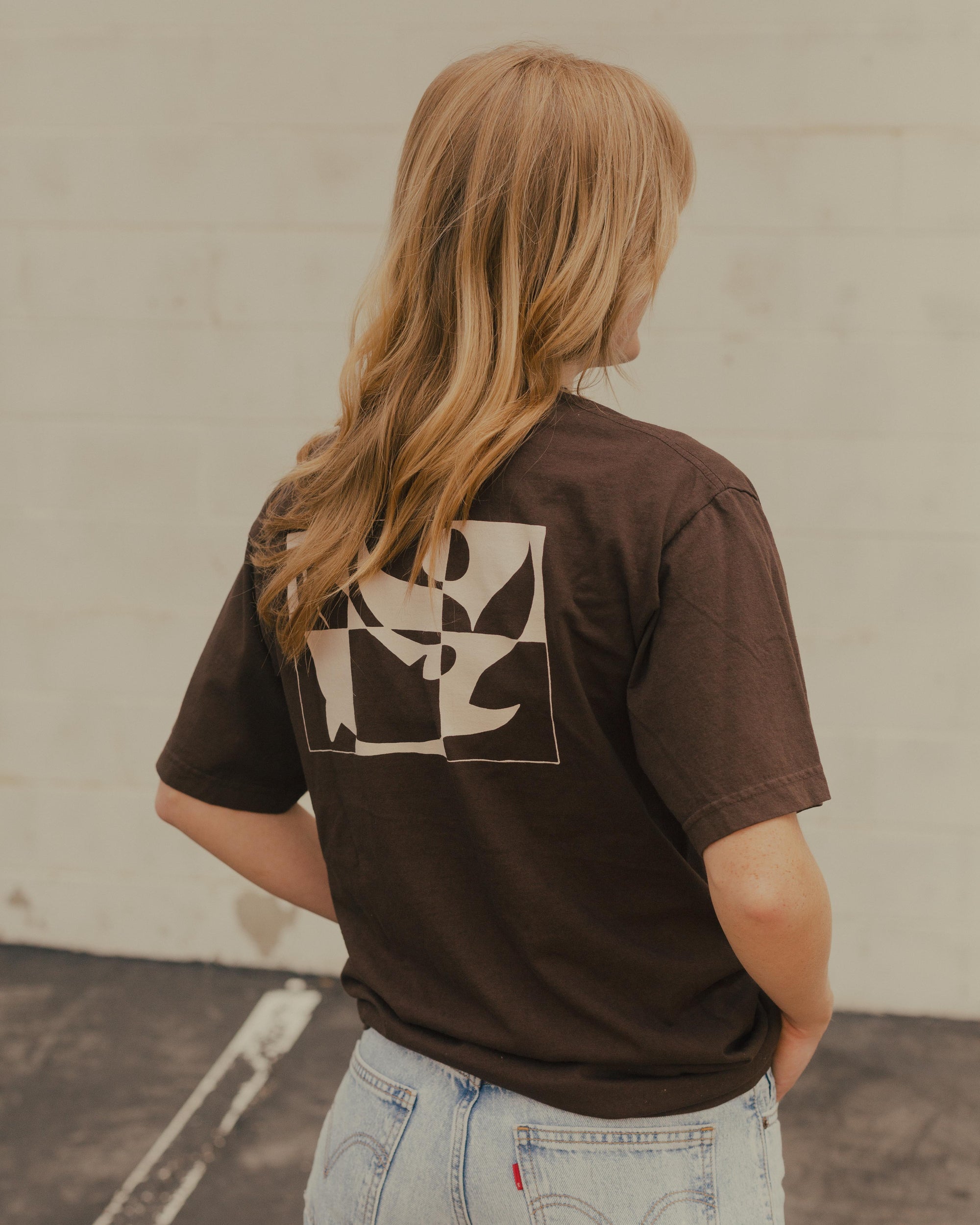 Daydream Puzzle Tee- Dark Brown