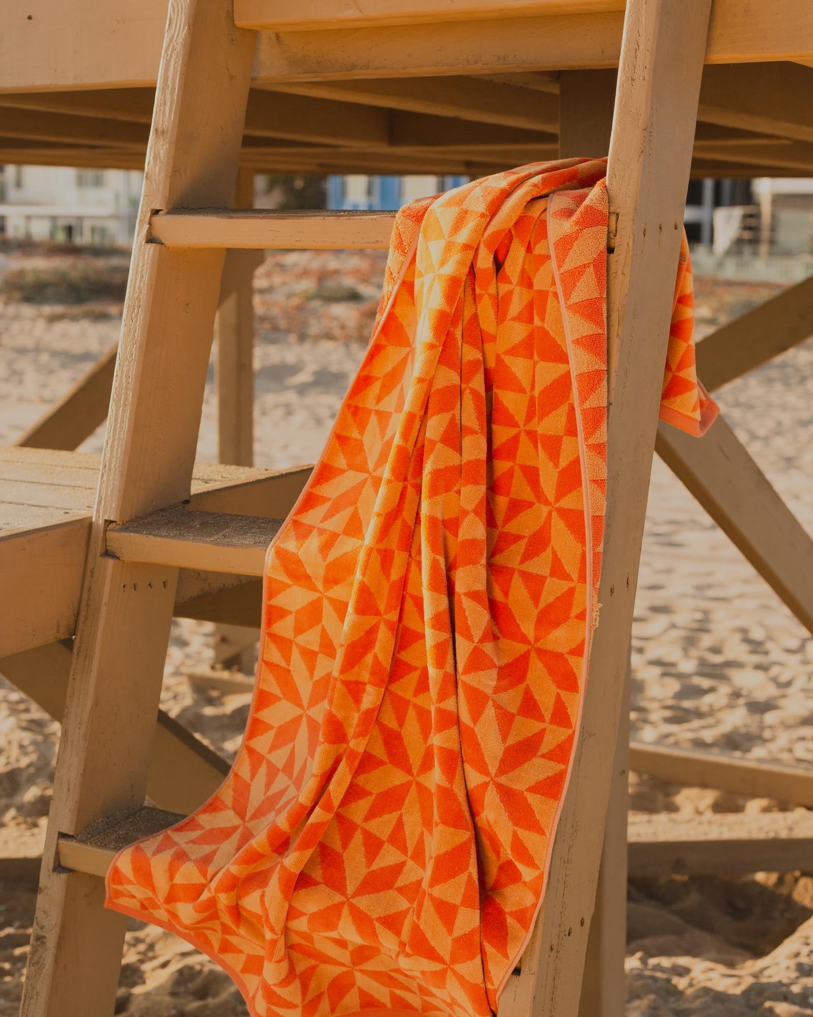 Quilt Print Beach Towel, Folded