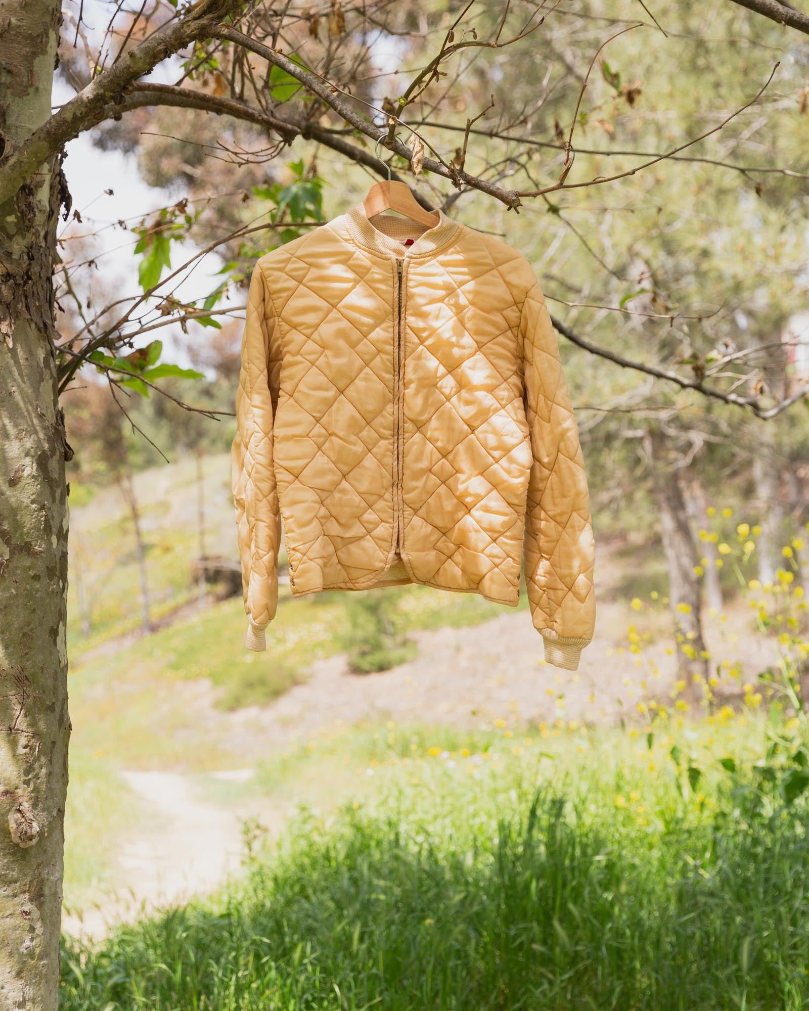 Vintage Cream Quilted Liner Jacket