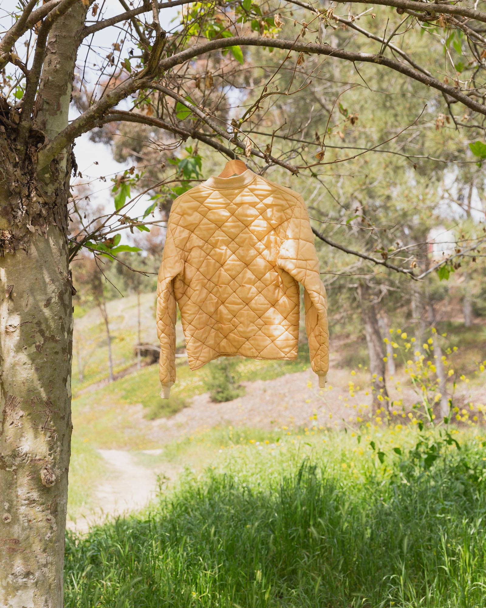Vintage Cream Quilted Liner Jacket
