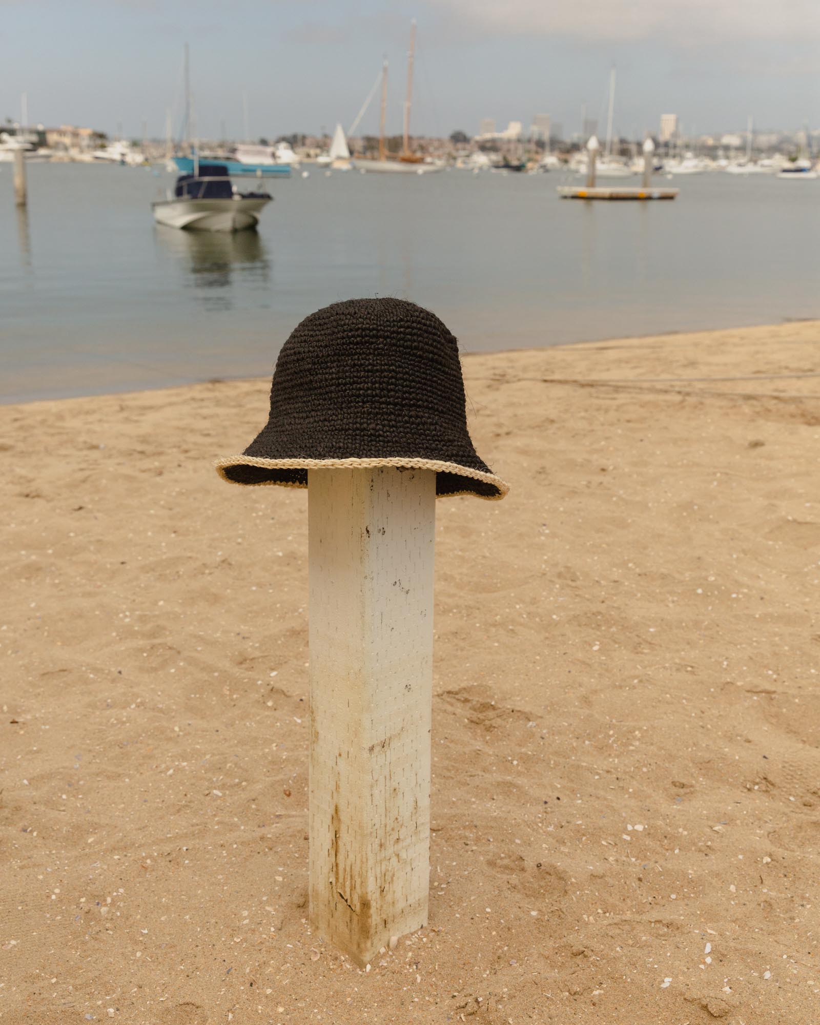 Bucket Hat Made by Minga- Black & White Trim
