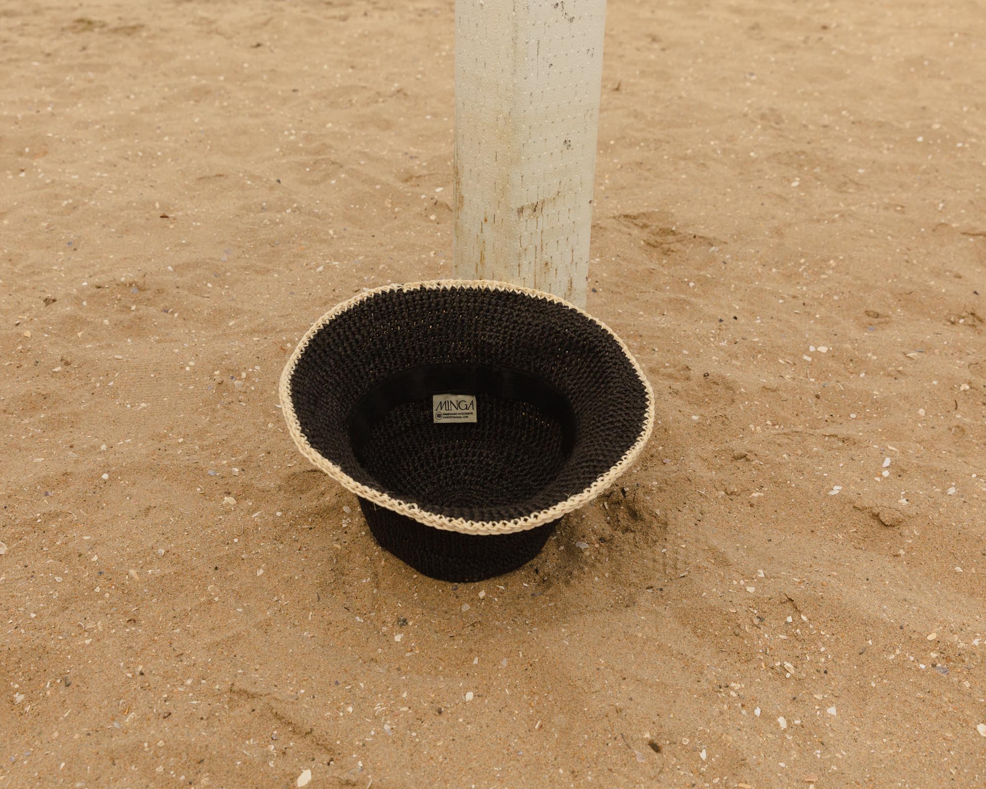 Bucket Hat Made by Minga- Black & White Trim