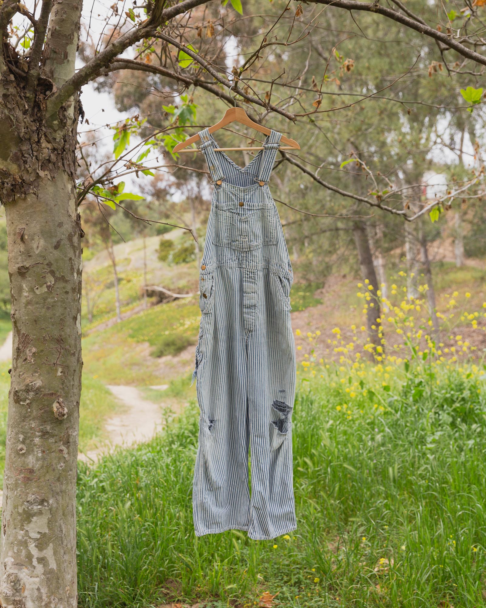 Vintage Lee Railroad Stripe Overalls
