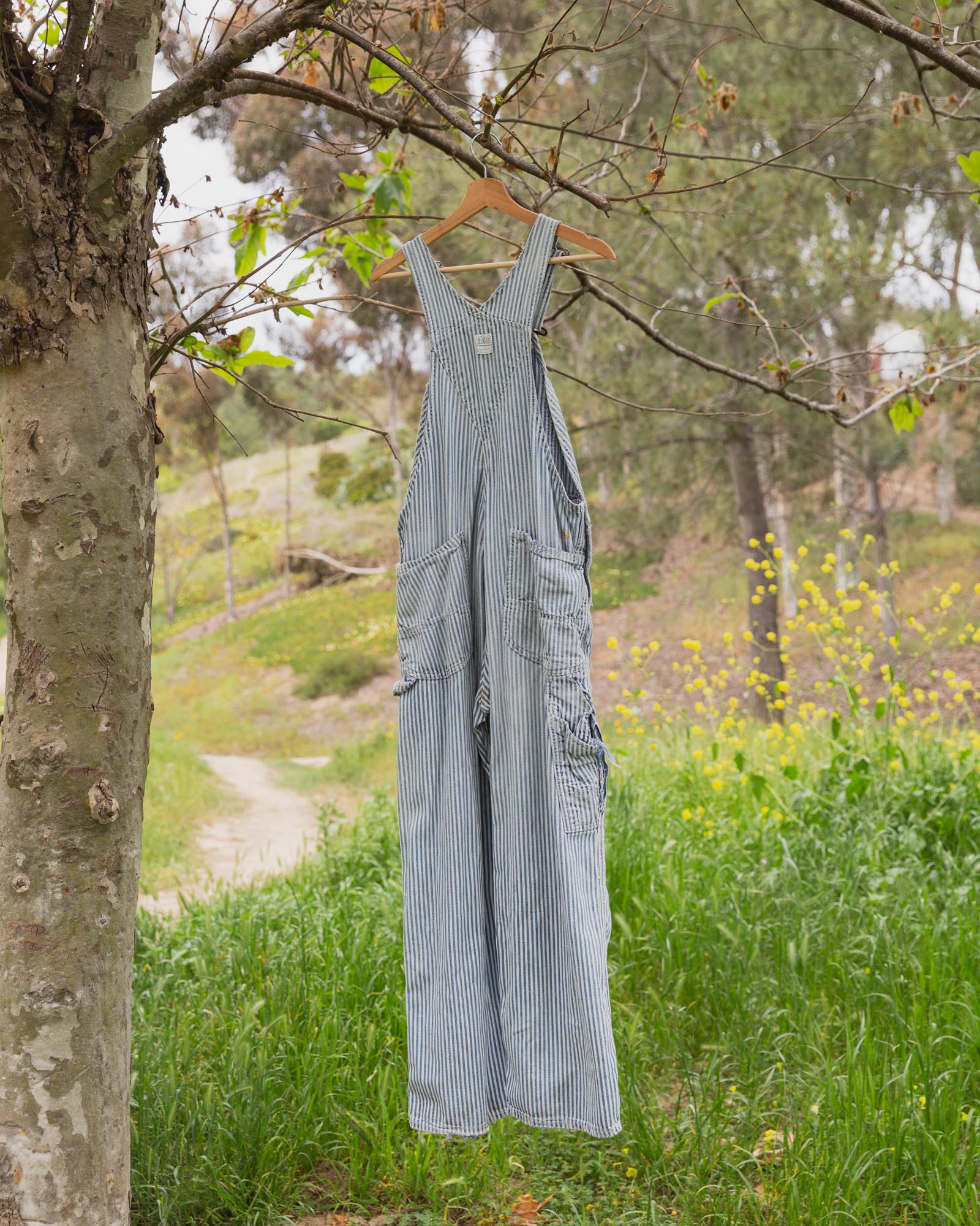 Vintage Lee Railroad Stripe Overalls