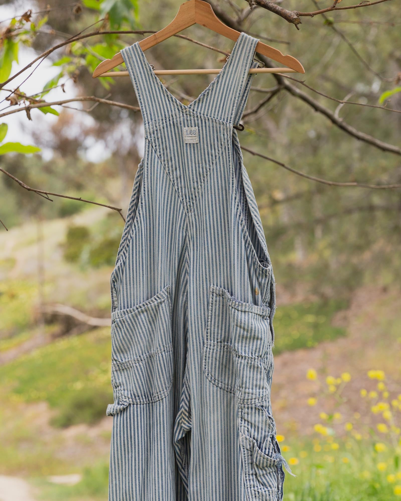 Vintage Lee Railroad Stripe Overalls