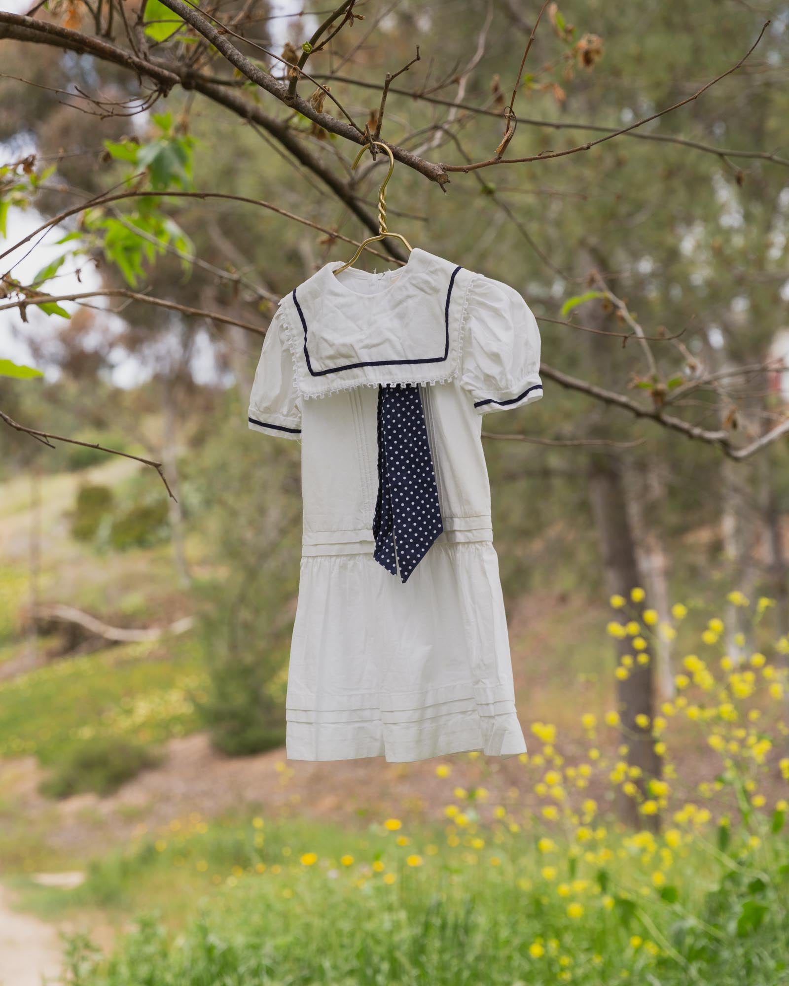 Vintage Kids Tiered Sailor Dress