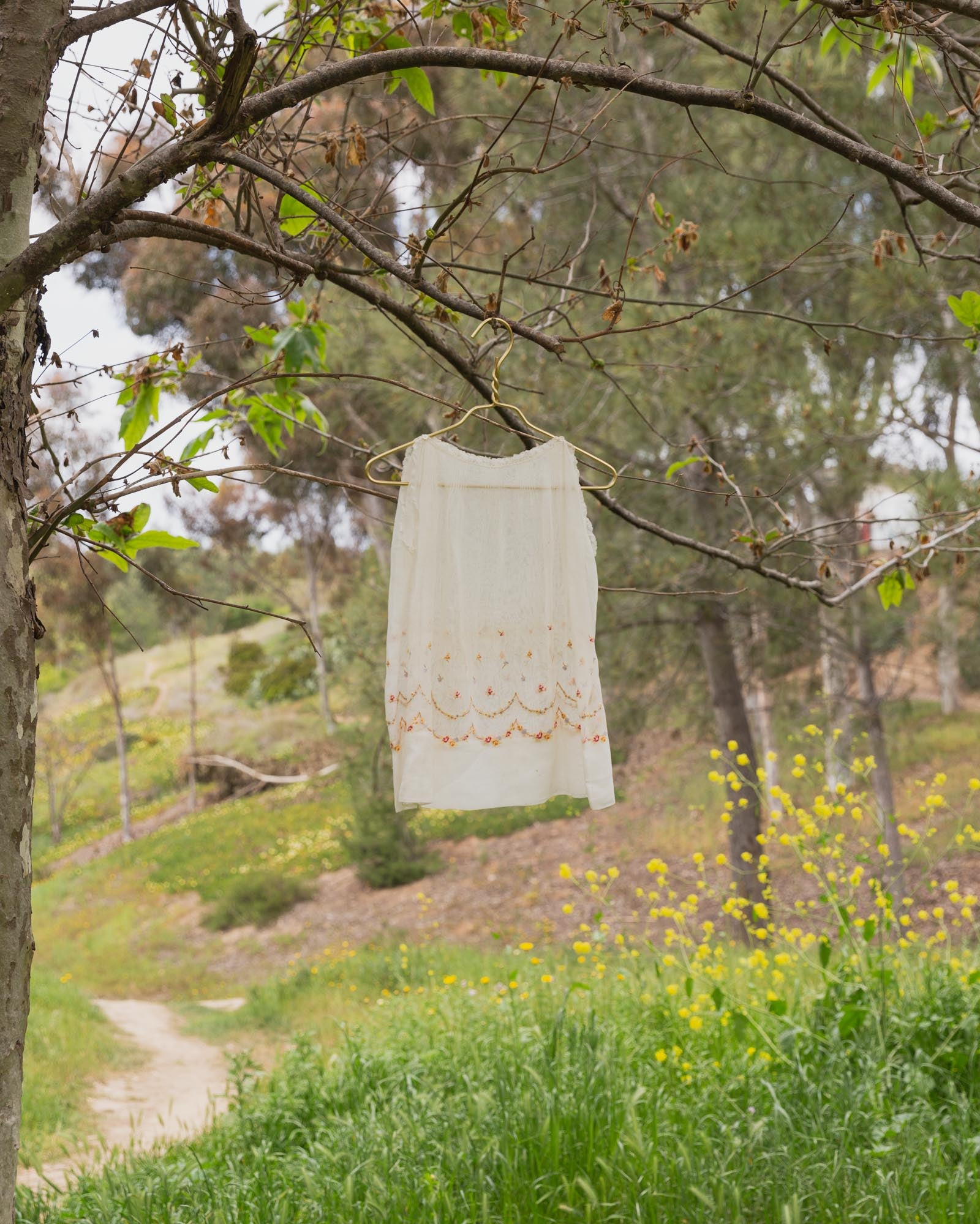 Vintage Kids Gauze Cross-Stitch Smock