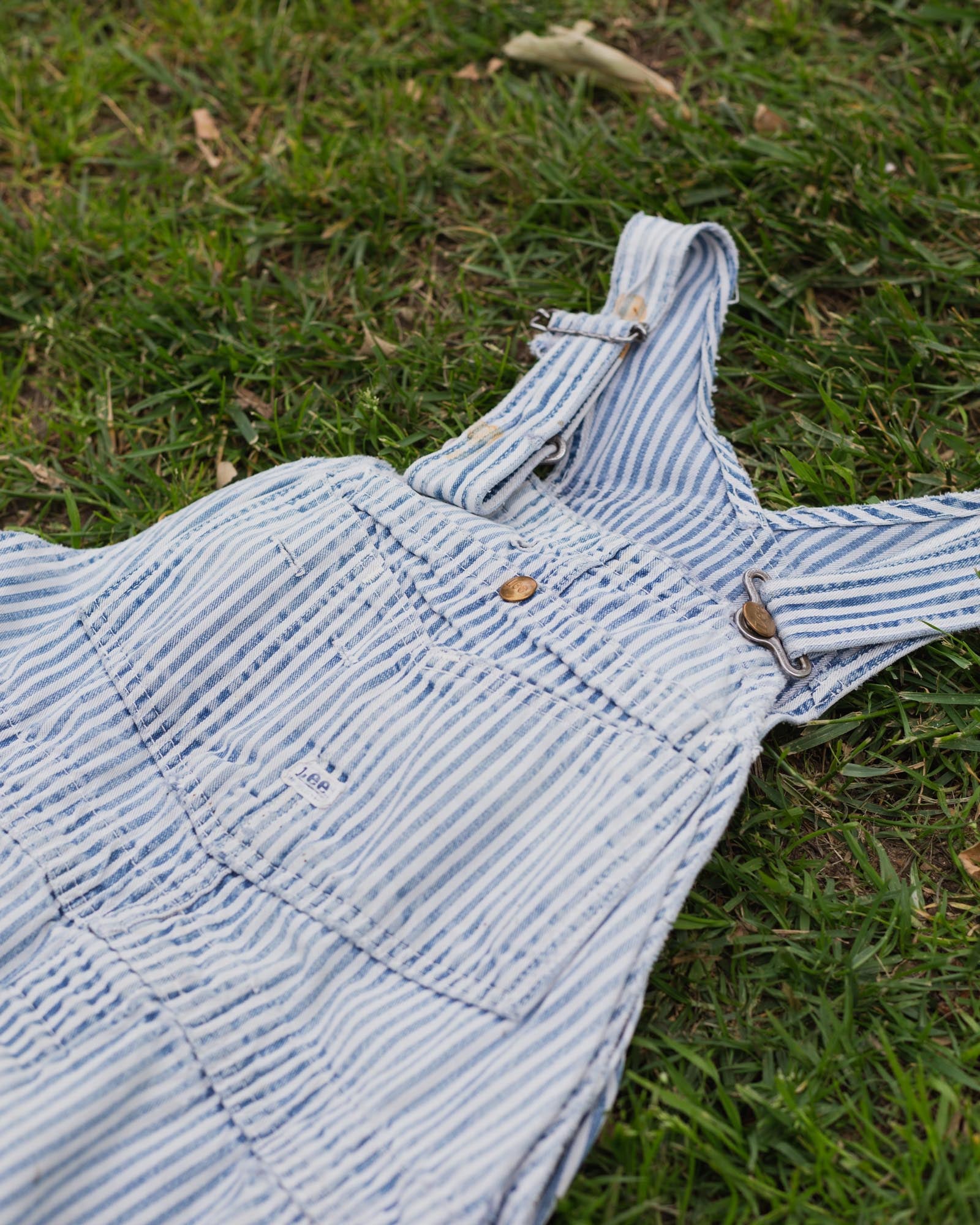 Vintage Lee Railroad Stripe Overalls