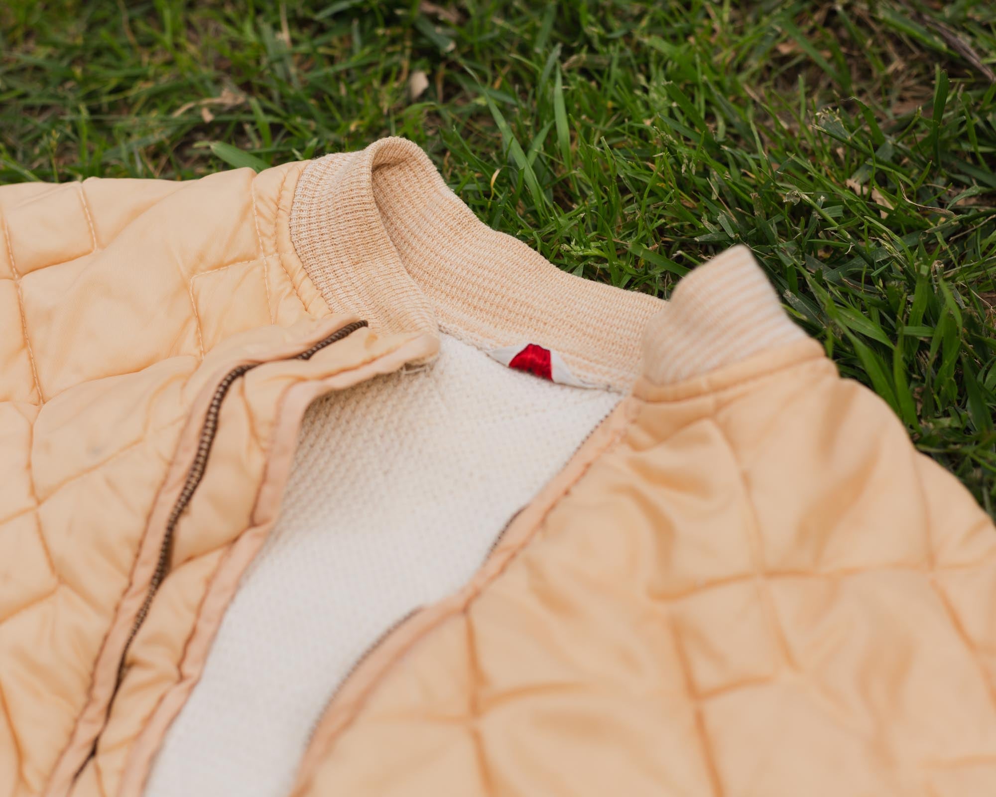 Vintage Cream Quilted Liner Jacket