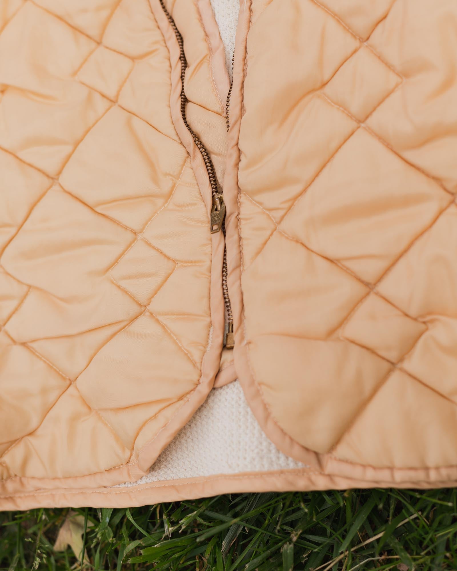 Vintage Cream Quilted Liner Jacket