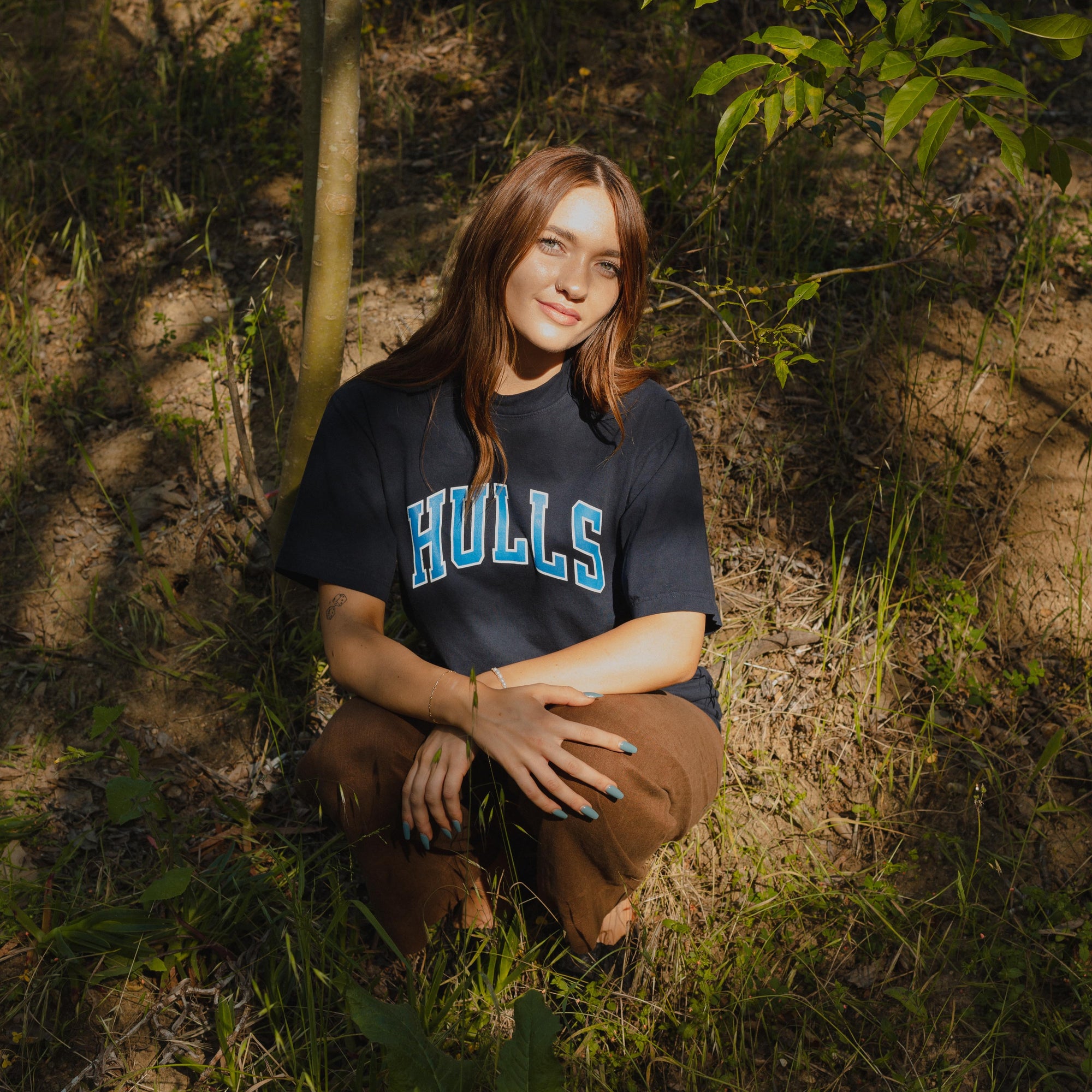 Hulls Blue College Tee