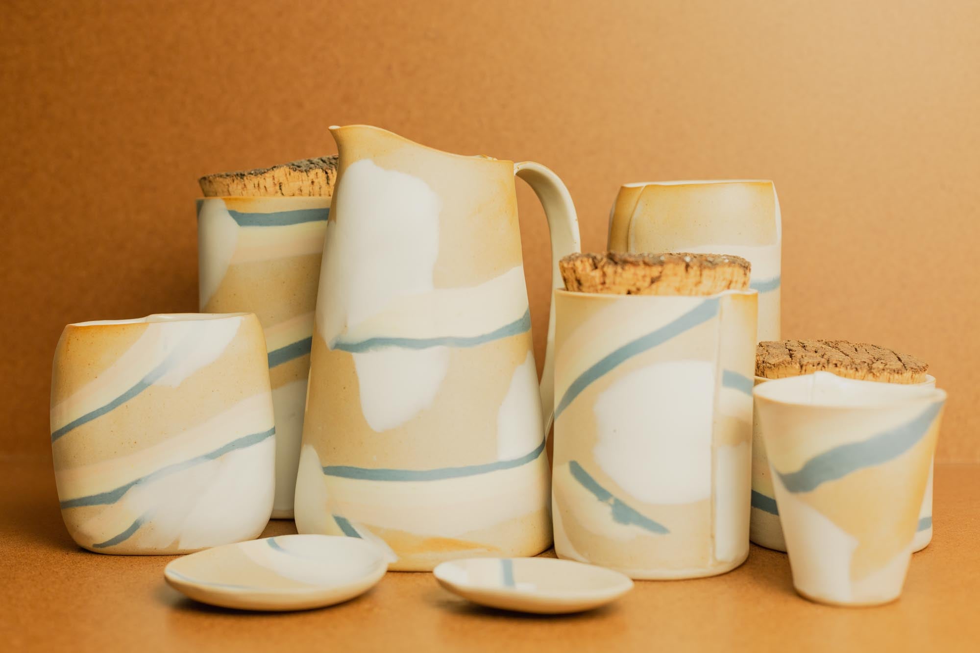 Knotwork Ceramics- Rainbow Tumblers