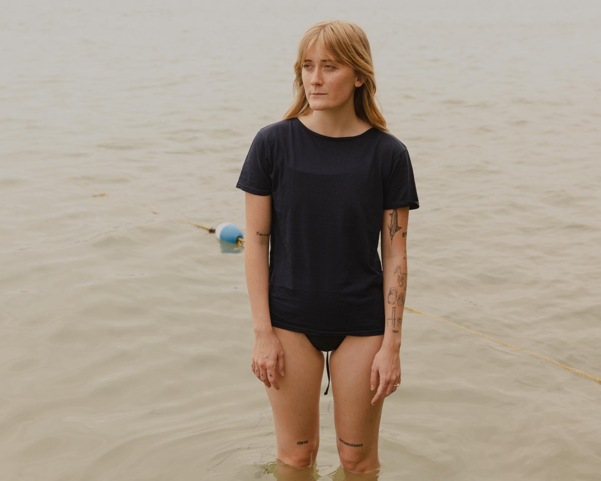 Gato Heroi ~ Boat Neck Tee in Iris