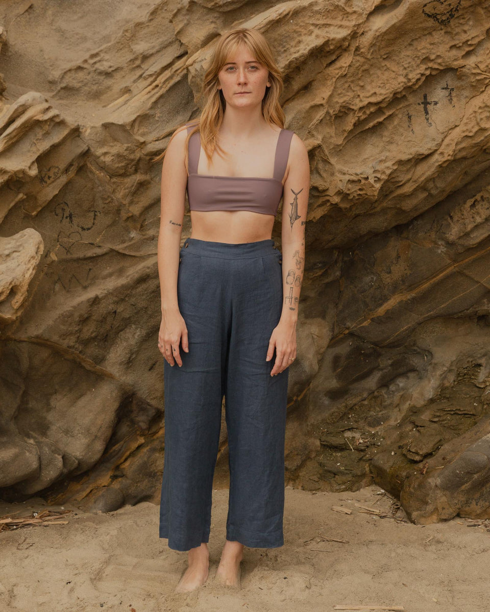 Olema Linen Pants - Navy – Daydream Surf Shop