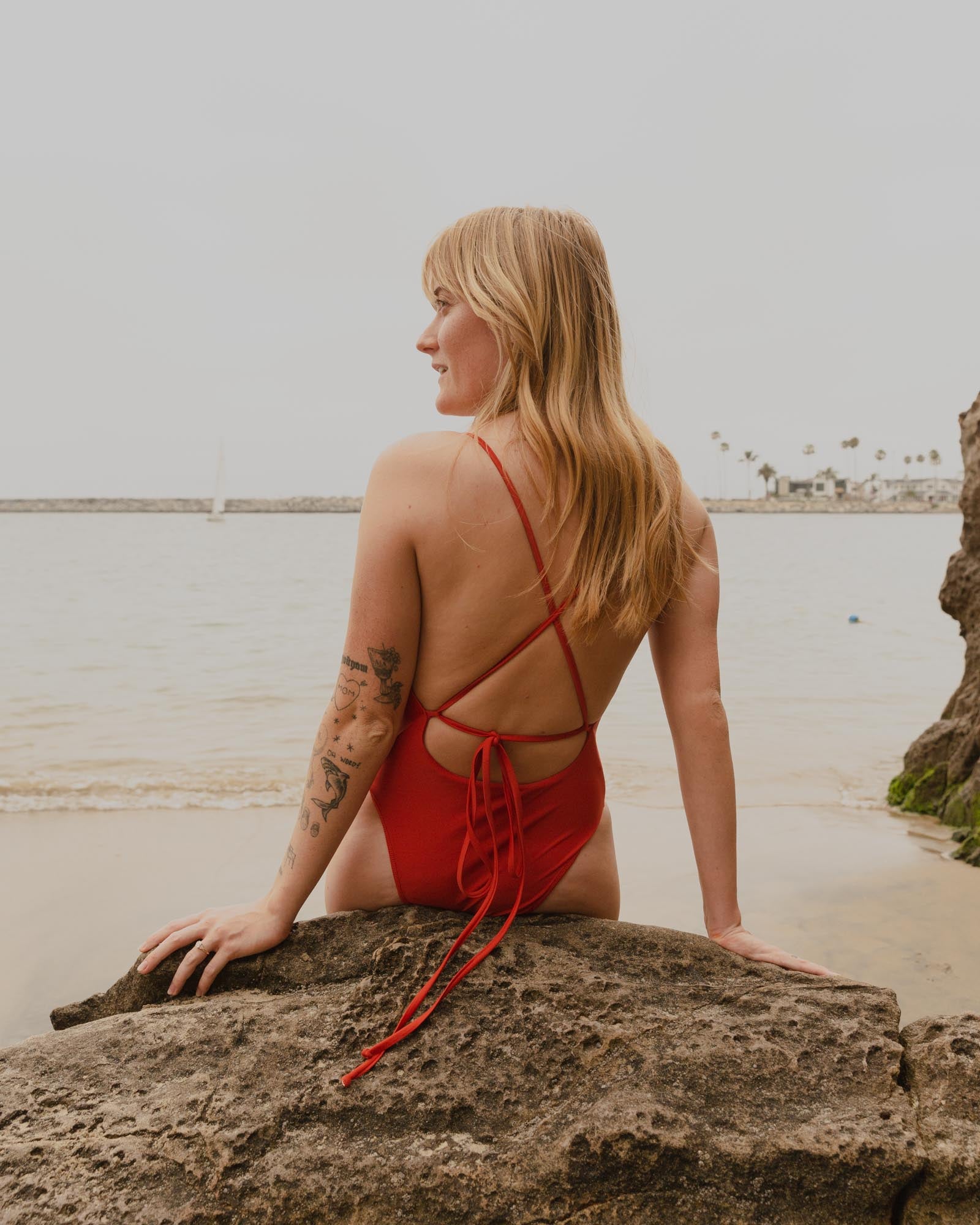 Zonarch Swim- Iman One Piece in Red