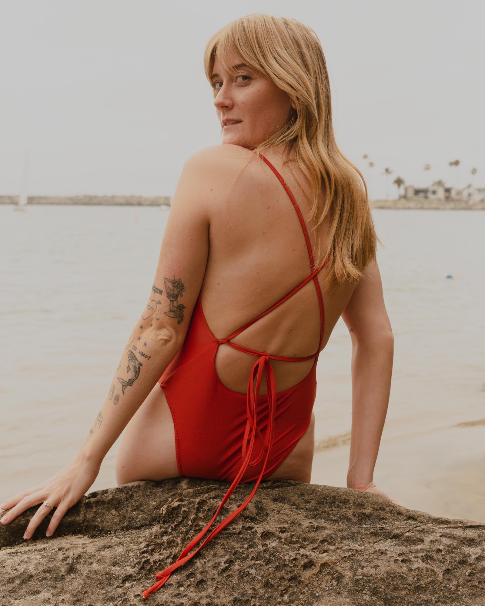 Zonarch Swim- Iman One Piece in Red