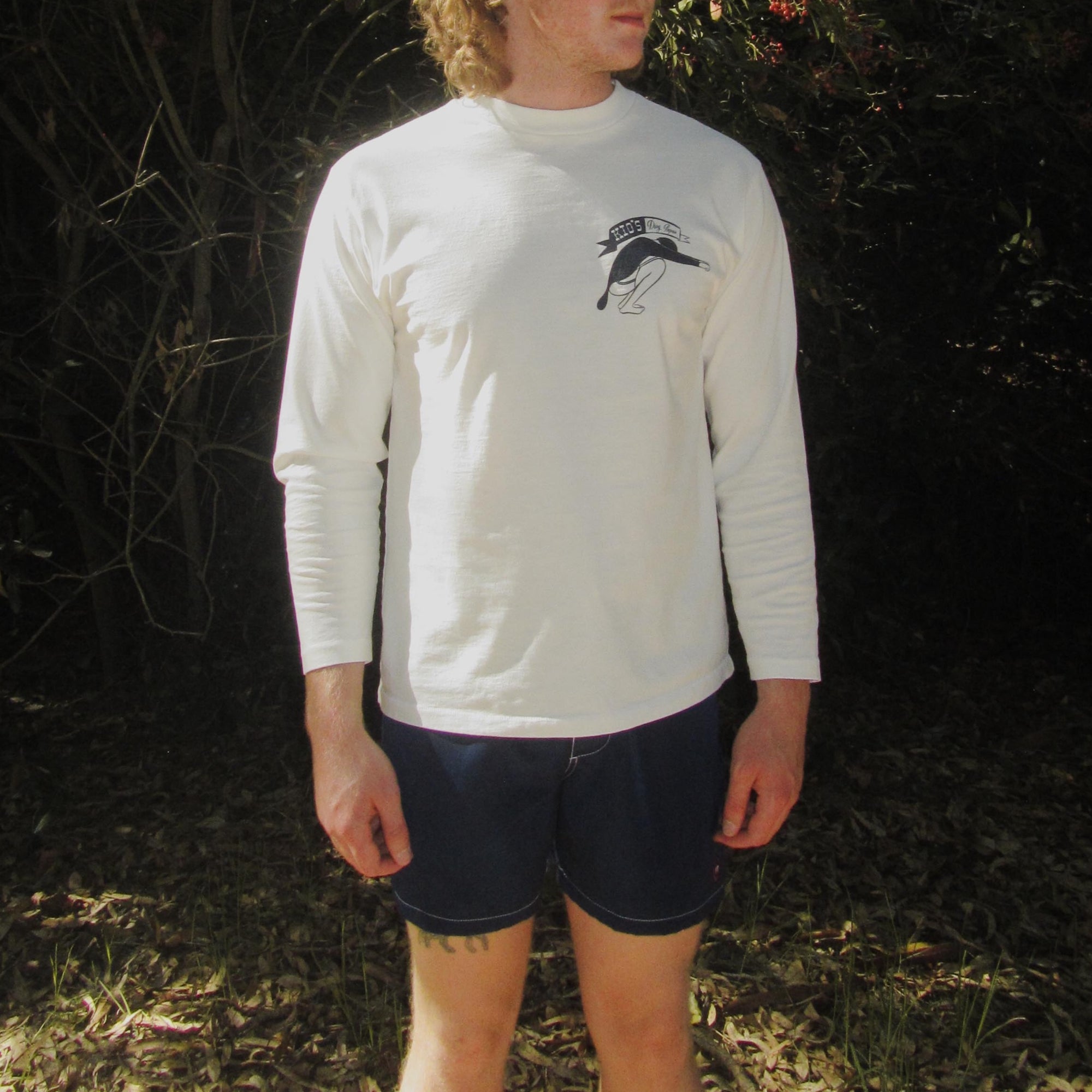Yellow Rat Kio's Ding Repair L/S - White