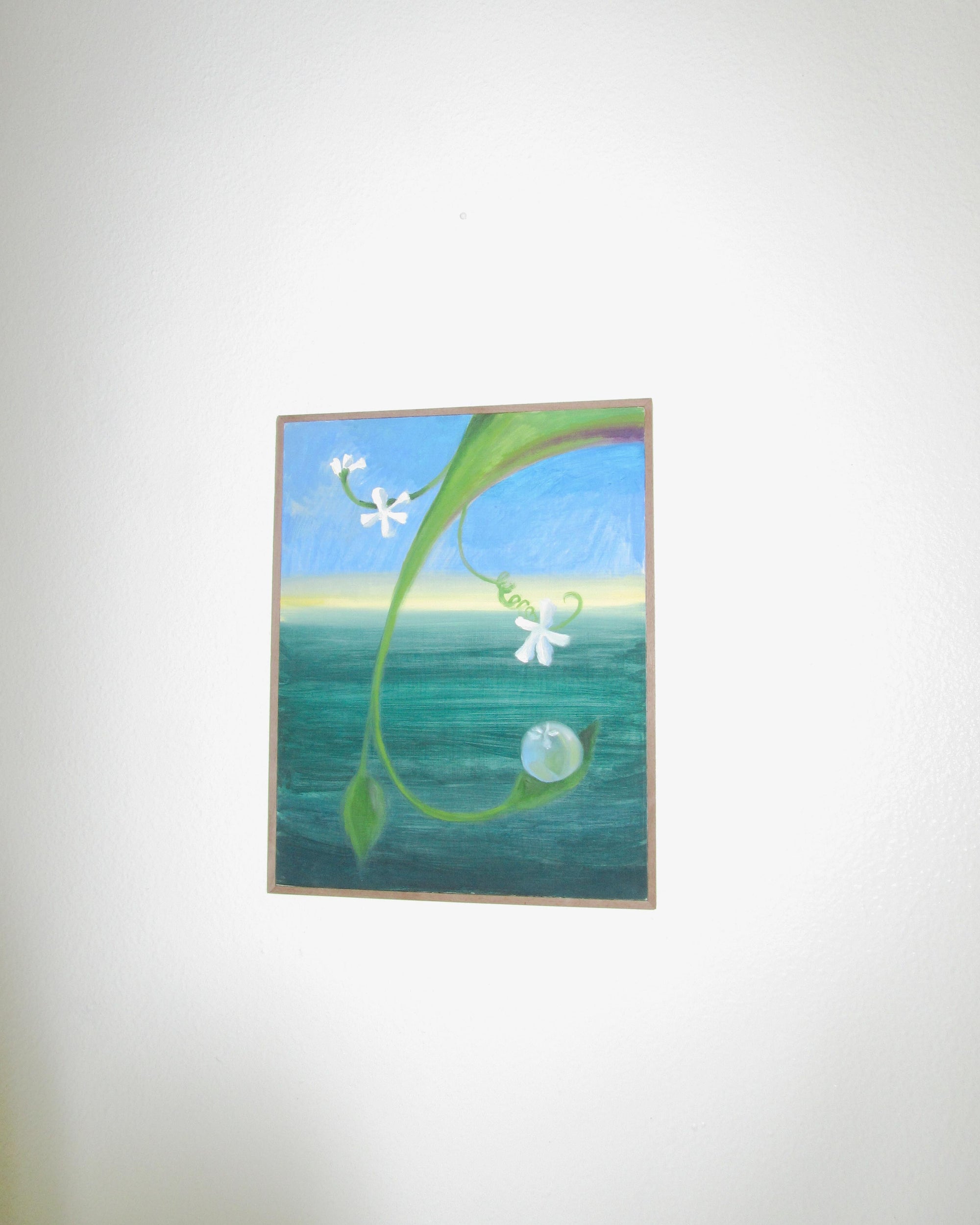 Lana Nichols “Cucumber’s Sigh” Oil on wooden panel.