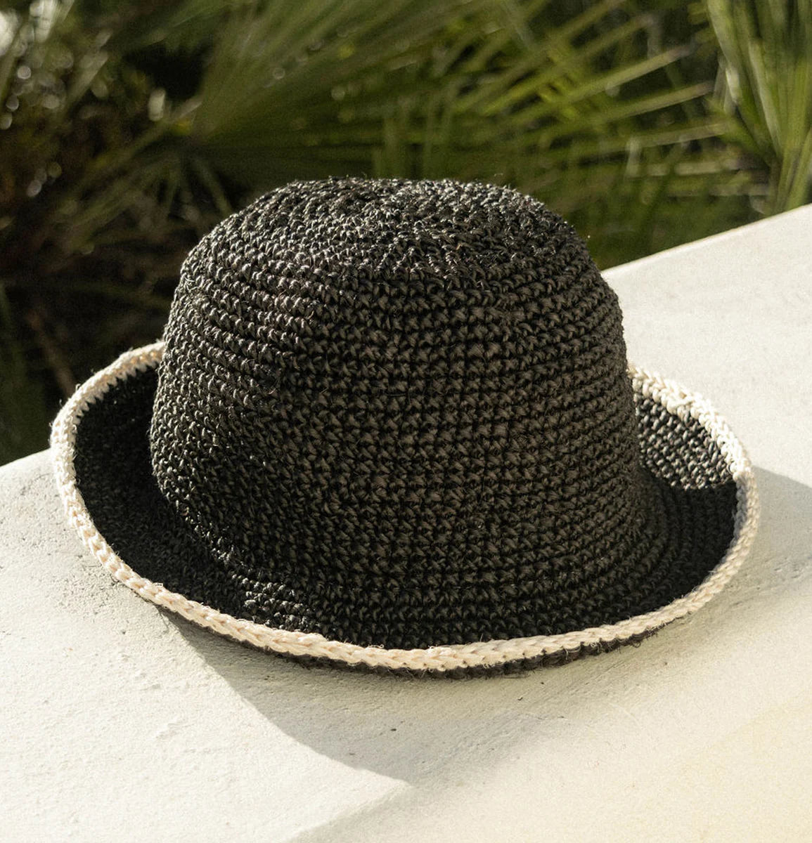 Bucket Hat Made by Minga- Black & White Trim