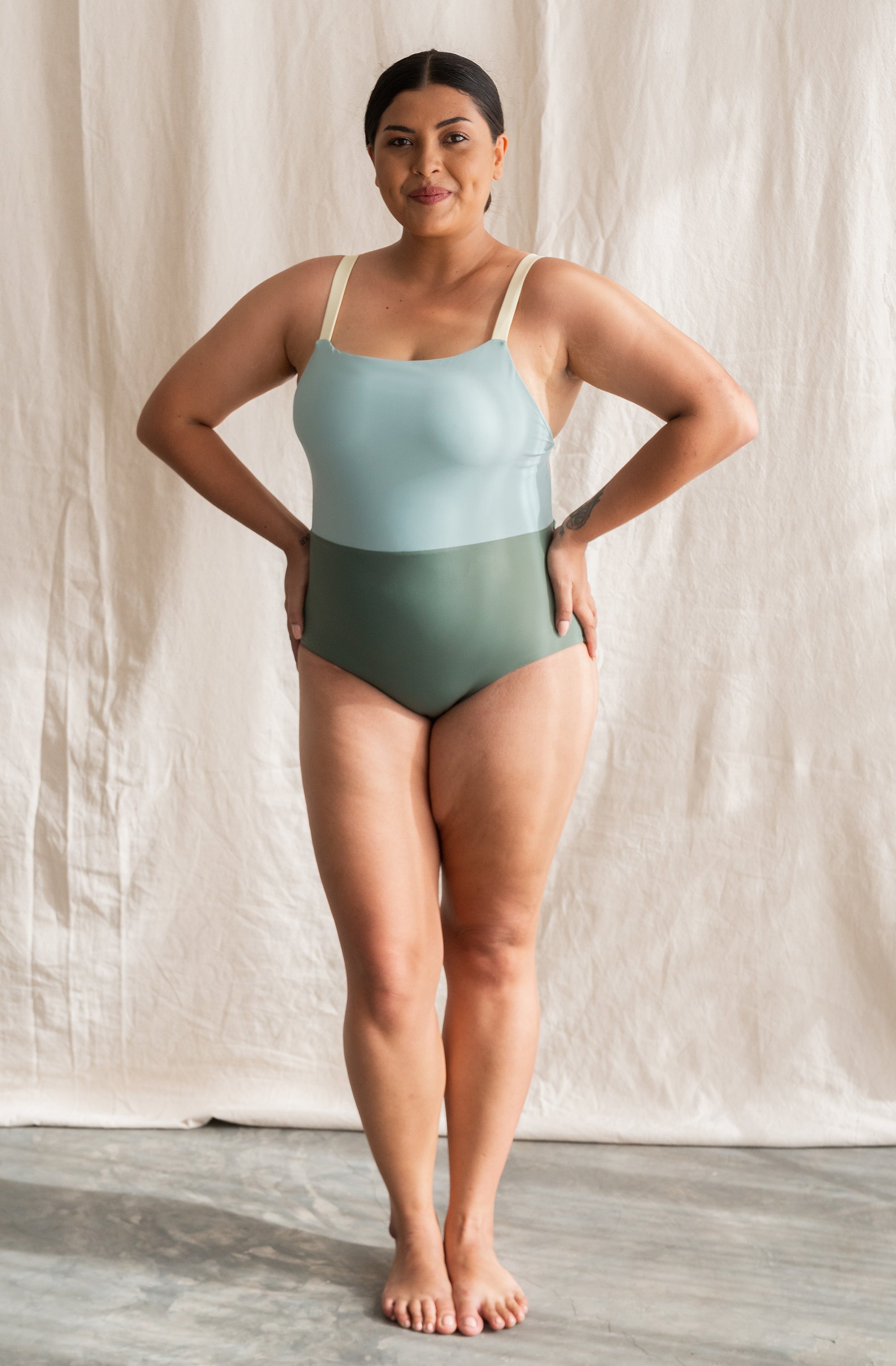 September Swimwear- Paris One Piece in Lichen/Army