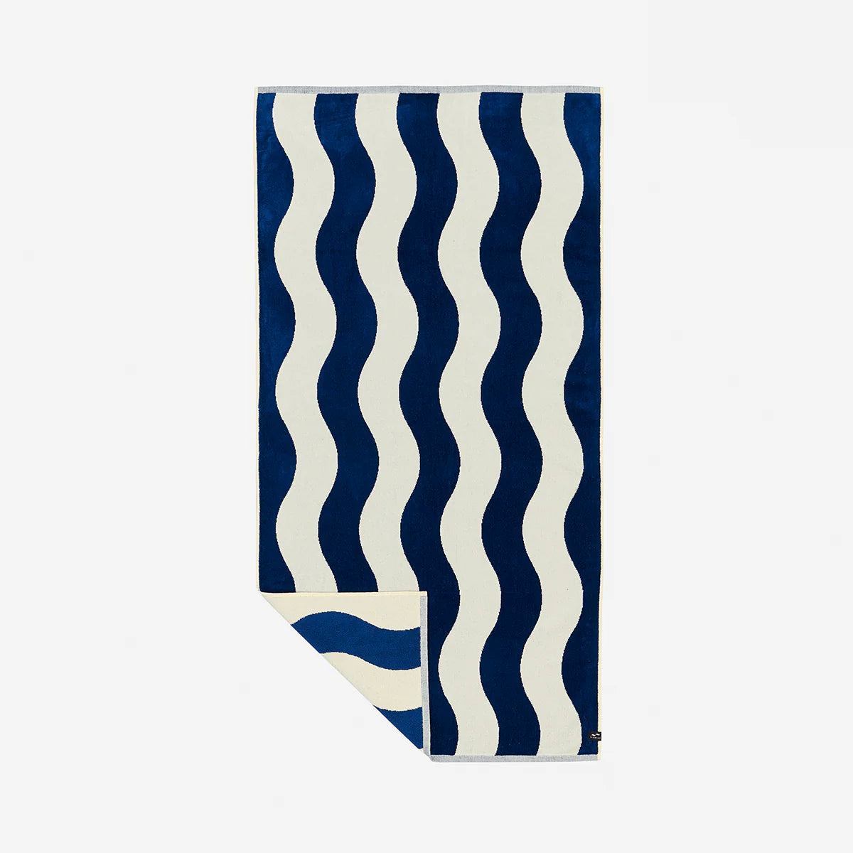 Slowtide - Stripe Premium Woven Towel in Deep Pool