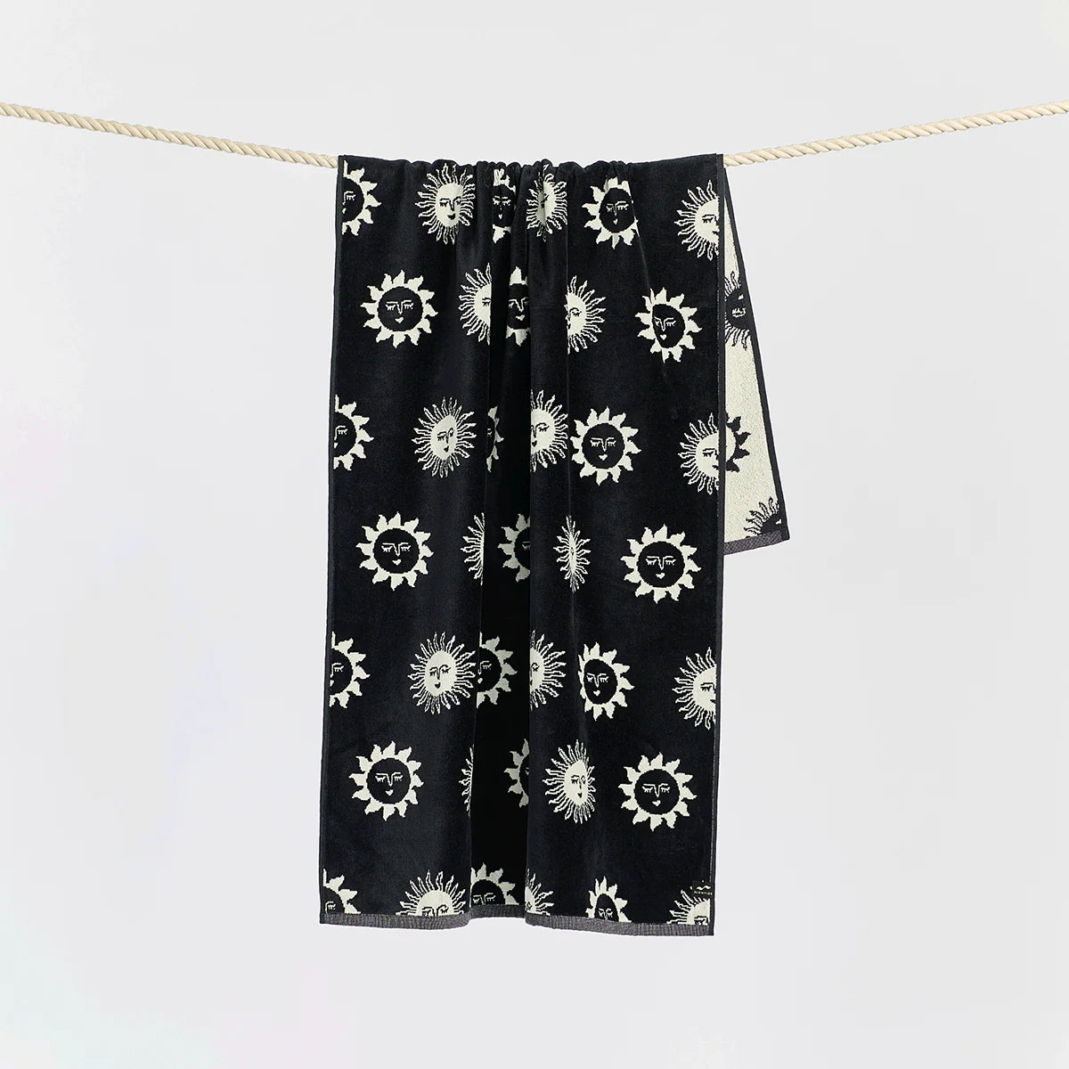 Slowtide - Sunburn Premium Woven Towel in Black